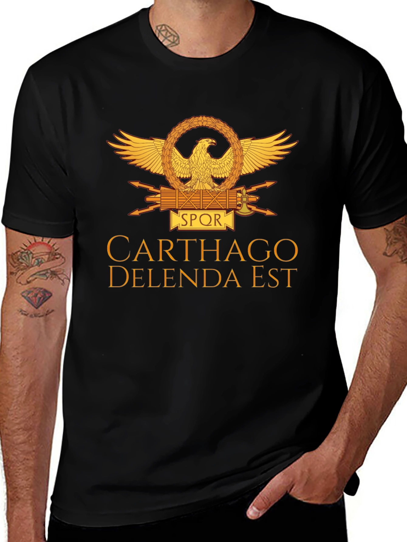 Carthago Delenda Est T-Shirt - Black Roman Empire Tee