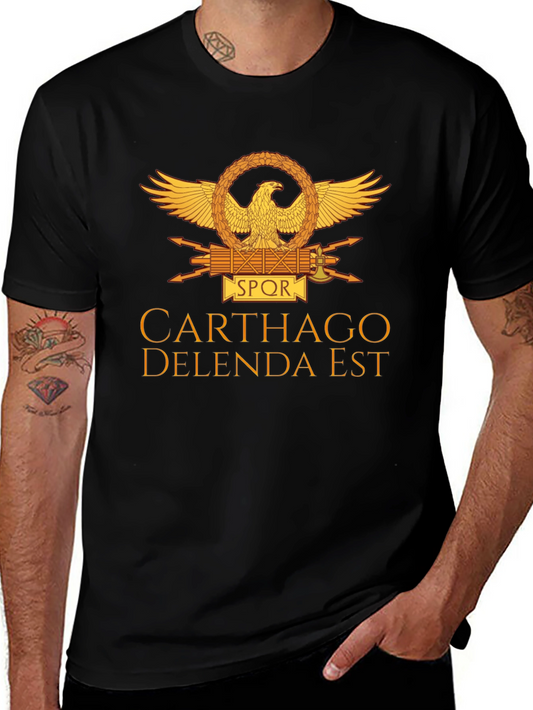 Carthago Delenda Est T-Shirt - Black Roman Empire Tee