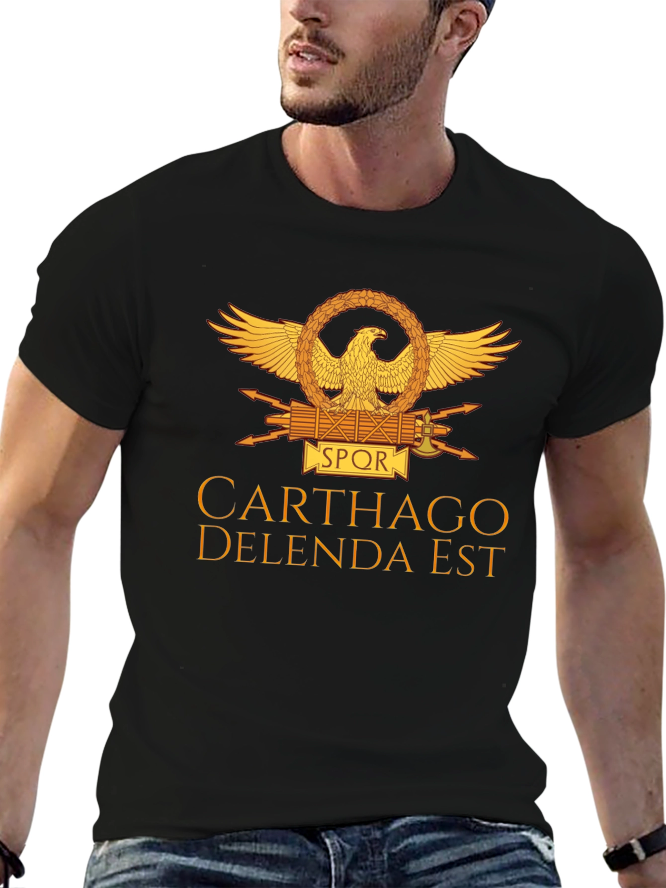 Carthago Delenda Est T-Shirt - Black Roman Empire Tee