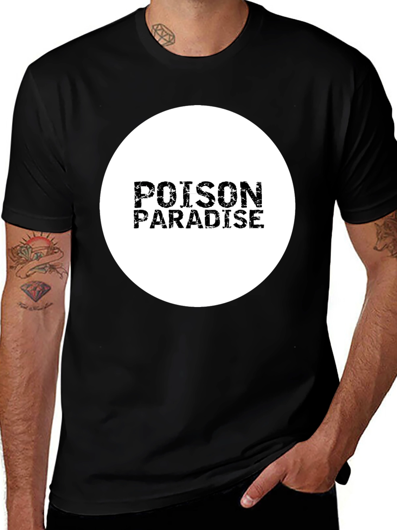 Poison Paradise Black T-Shirt - Stylish Graphic Tee