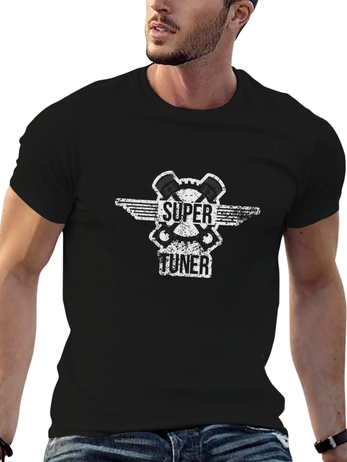 Super Tuner Graphic T-Shirt - Black