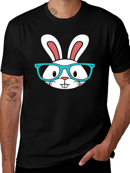 Funny Easter Bunny T-Shirt with Glasses