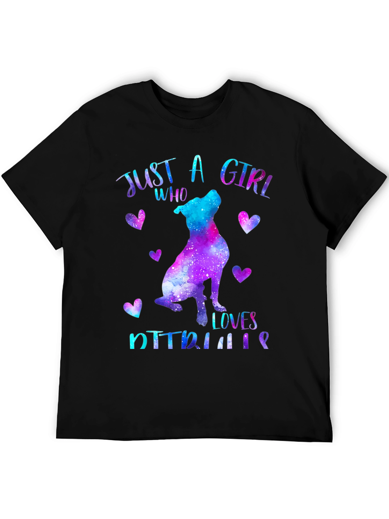 Just a Girl Who Loves Pitbulls Galaxy T-Shirt