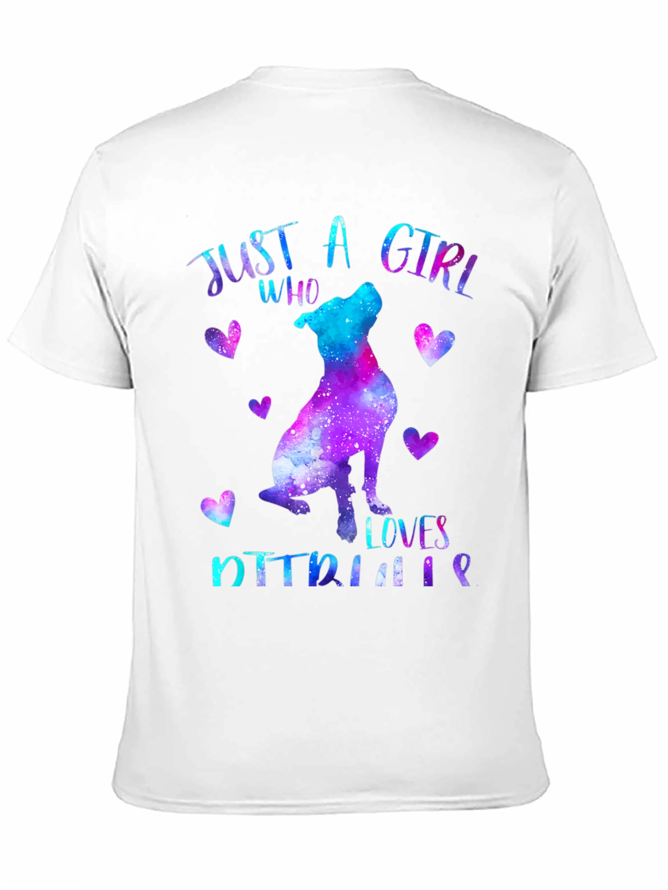 Just a Girl Who Loves Pitbulls Galaxy T-Shirt