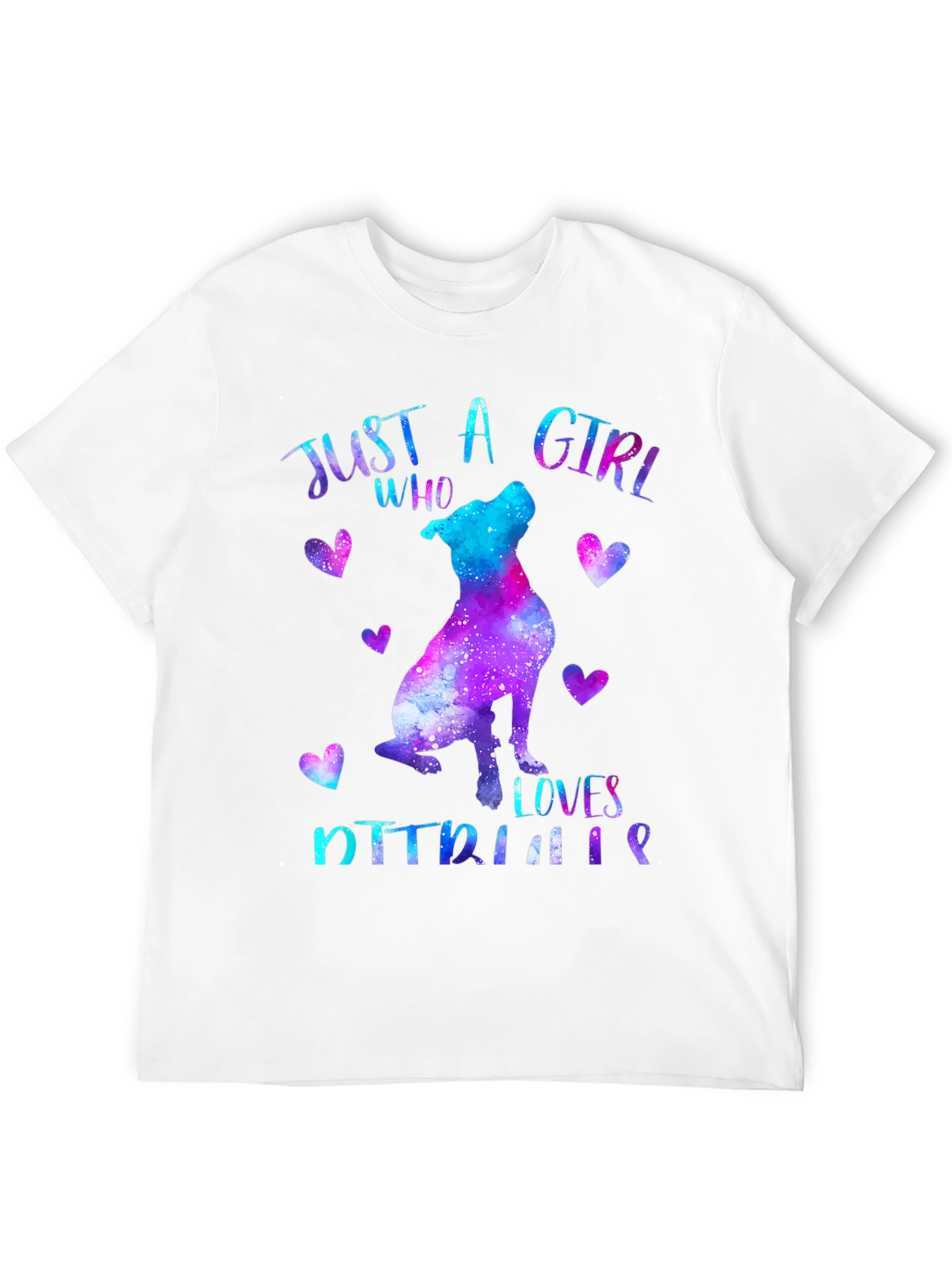 Just a Girl Who Loves Pitbulls Galaxy T-Shirt