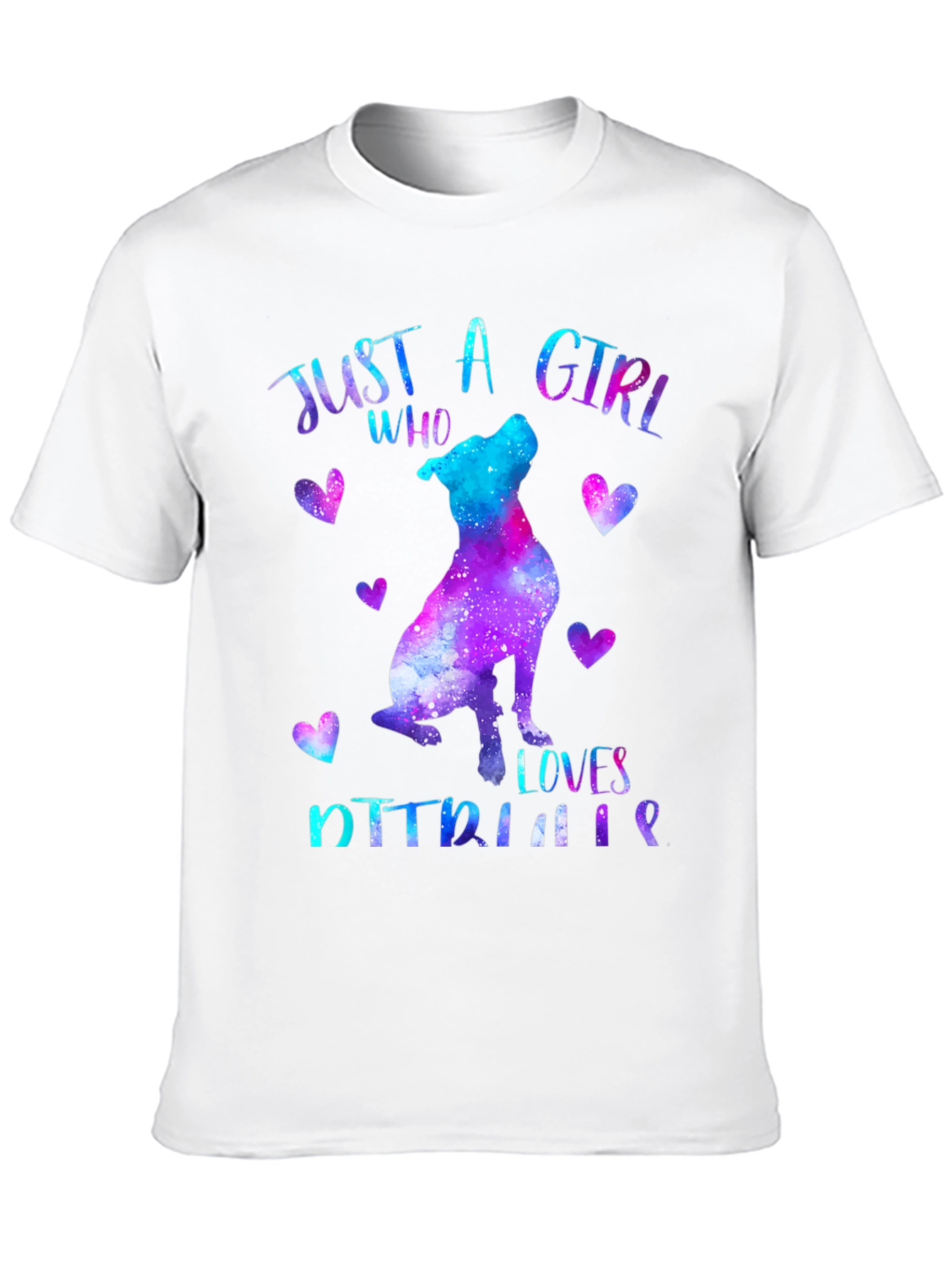 Just a Girl Who Loves Pitbulls Galaxy T-Shirt