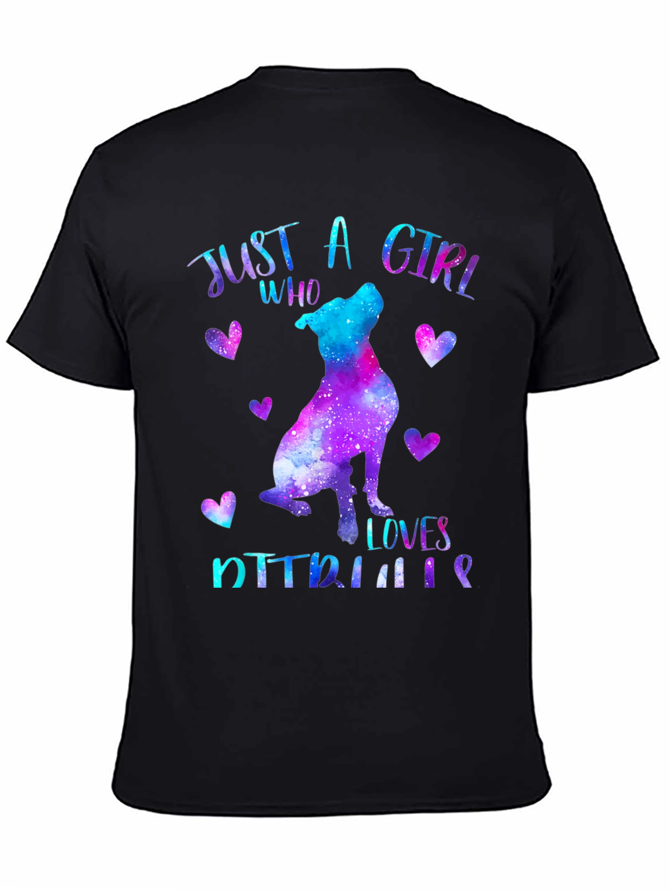 Just a Girl Who Loves Pitbulls Galaxy T-Shirt