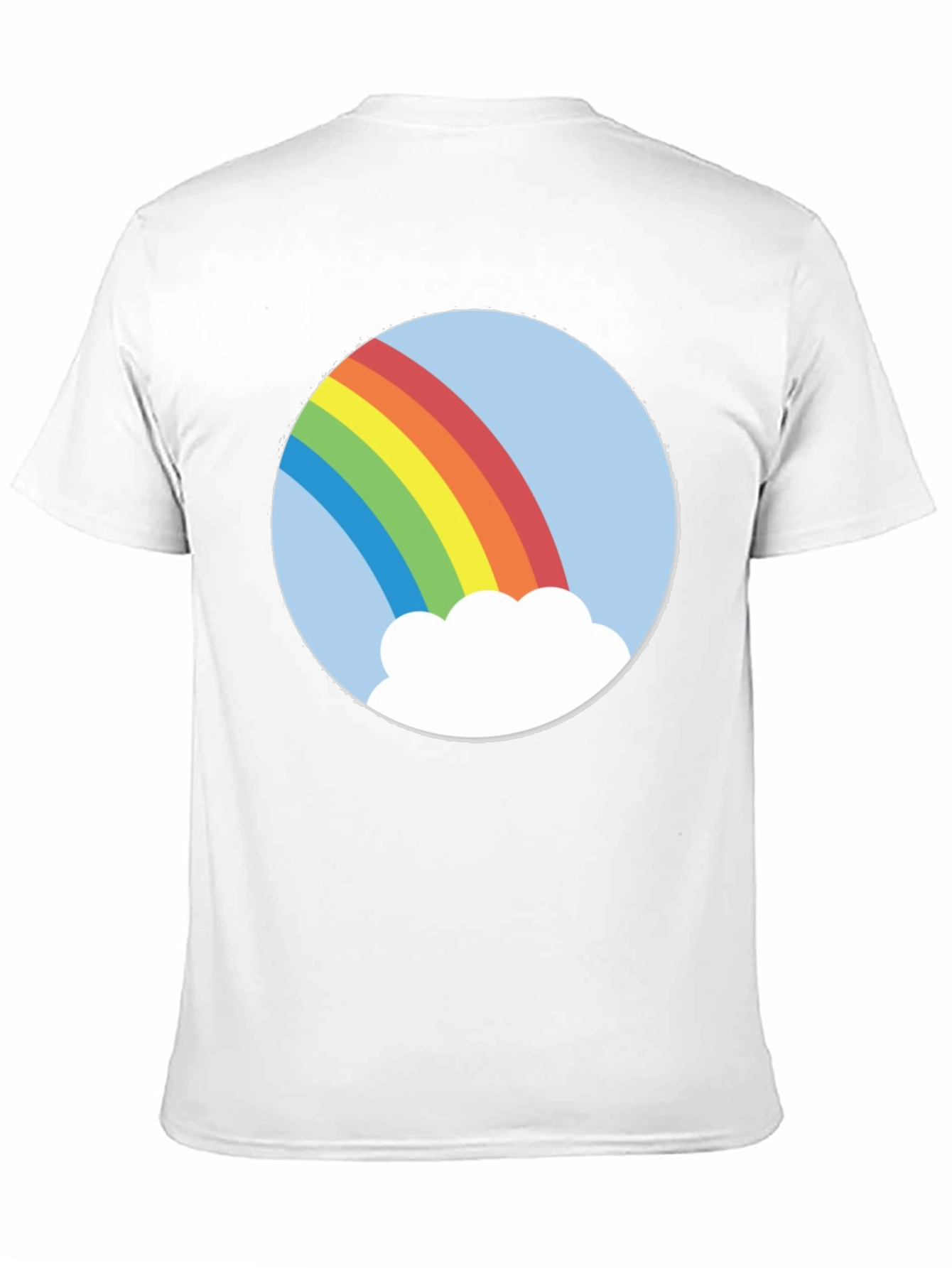 Rainbow Cloud Graphic Tee - Unisex Black T-Shirt