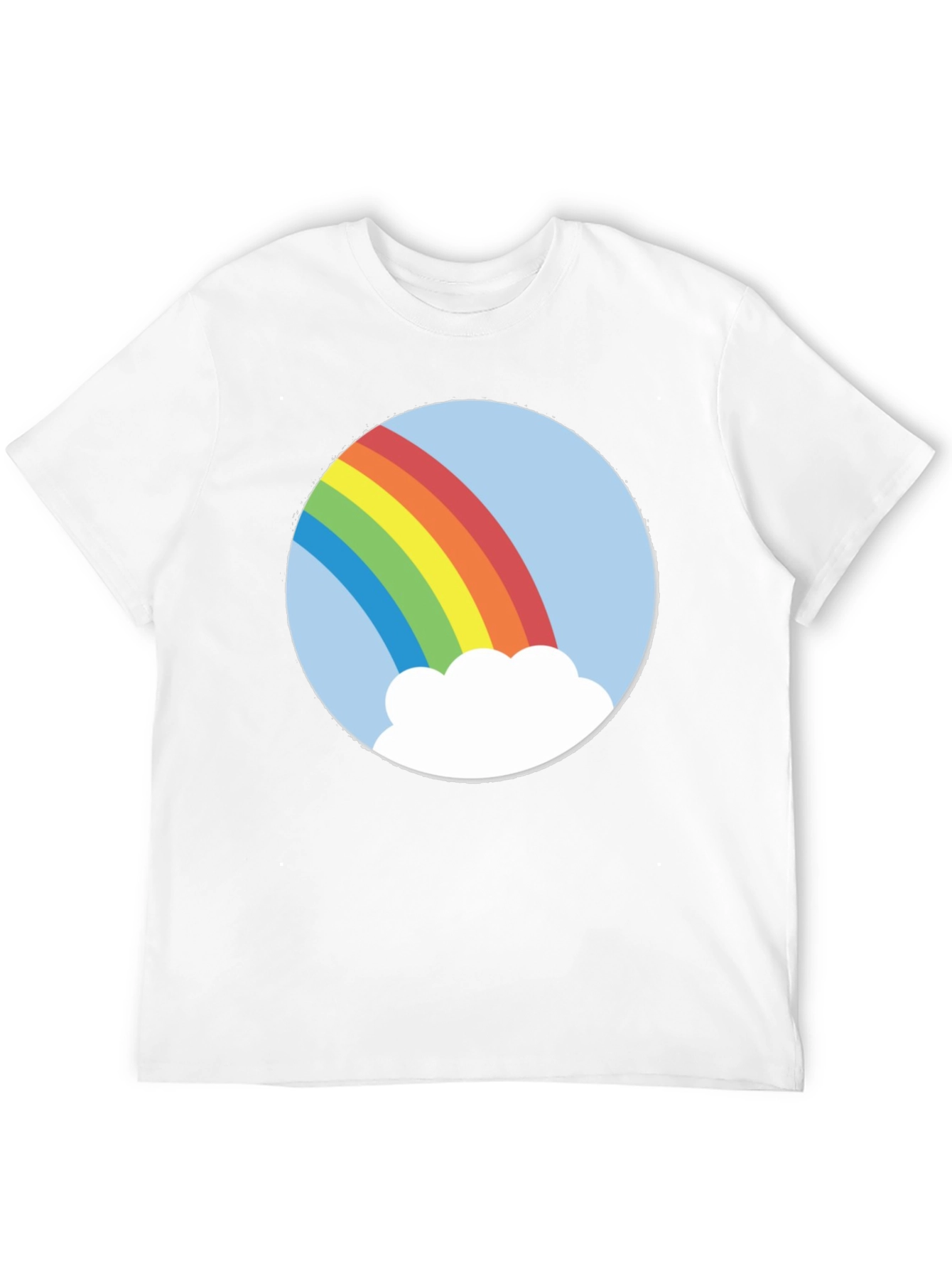 Rainbow Cloud Graphic Tee - Unisex Black T-Shirt