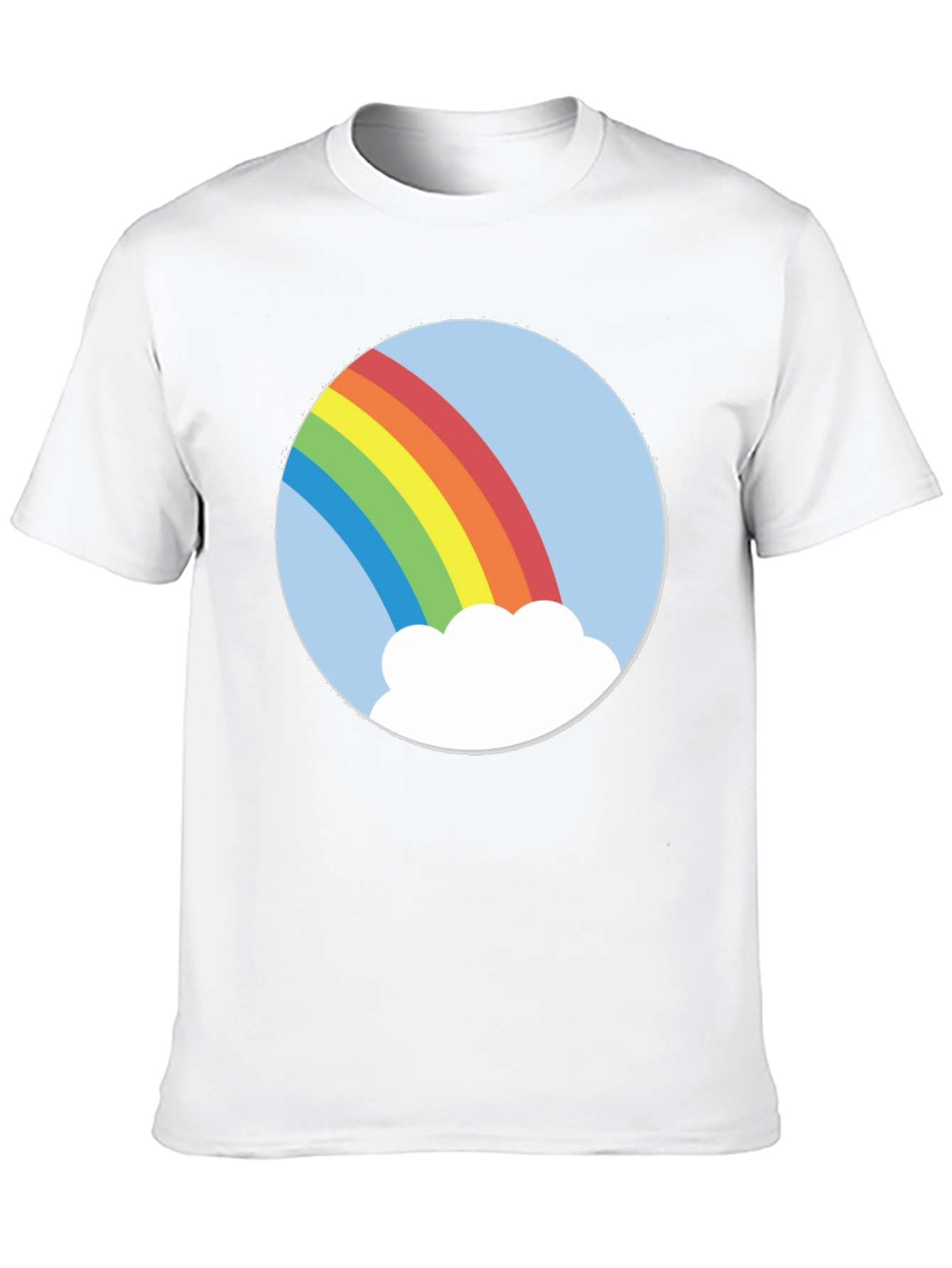Rainbow Cloud Graphic Tee - Unisex Black T-Shirt