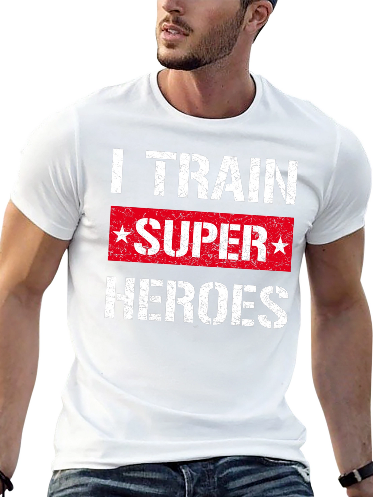 I Train Super Heroes T-Shirt - Black