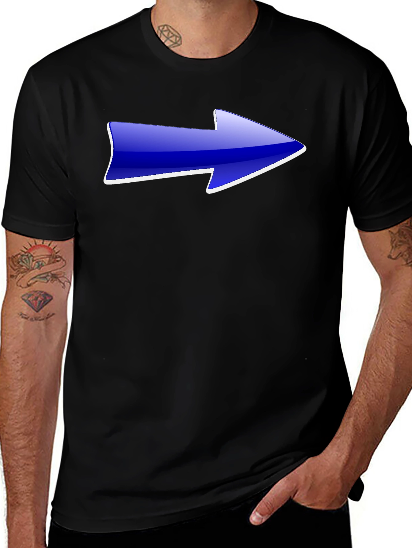 Arrow Graphic Black T-Shirt