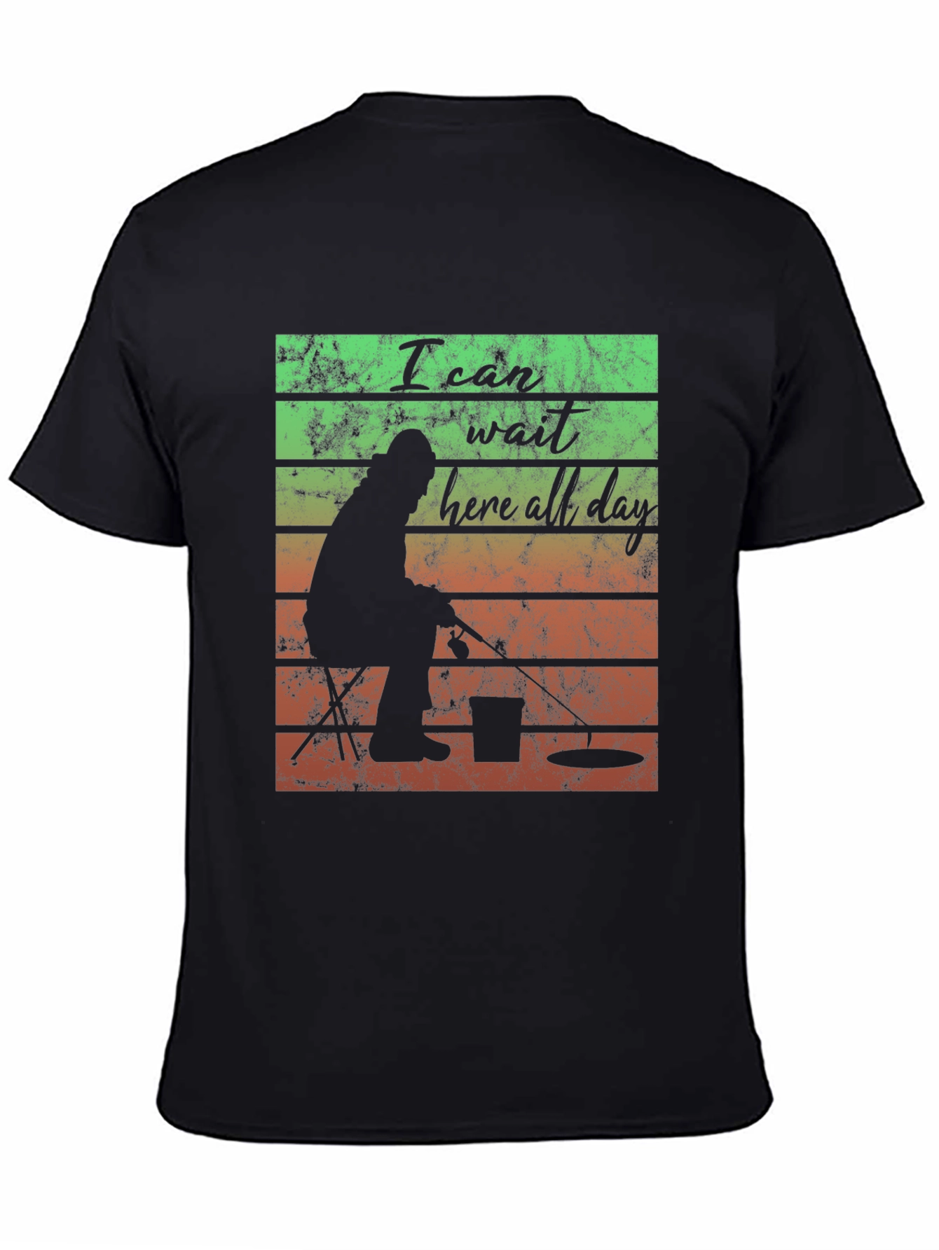 I Can Wait Here All Day Fishing T-Shirt