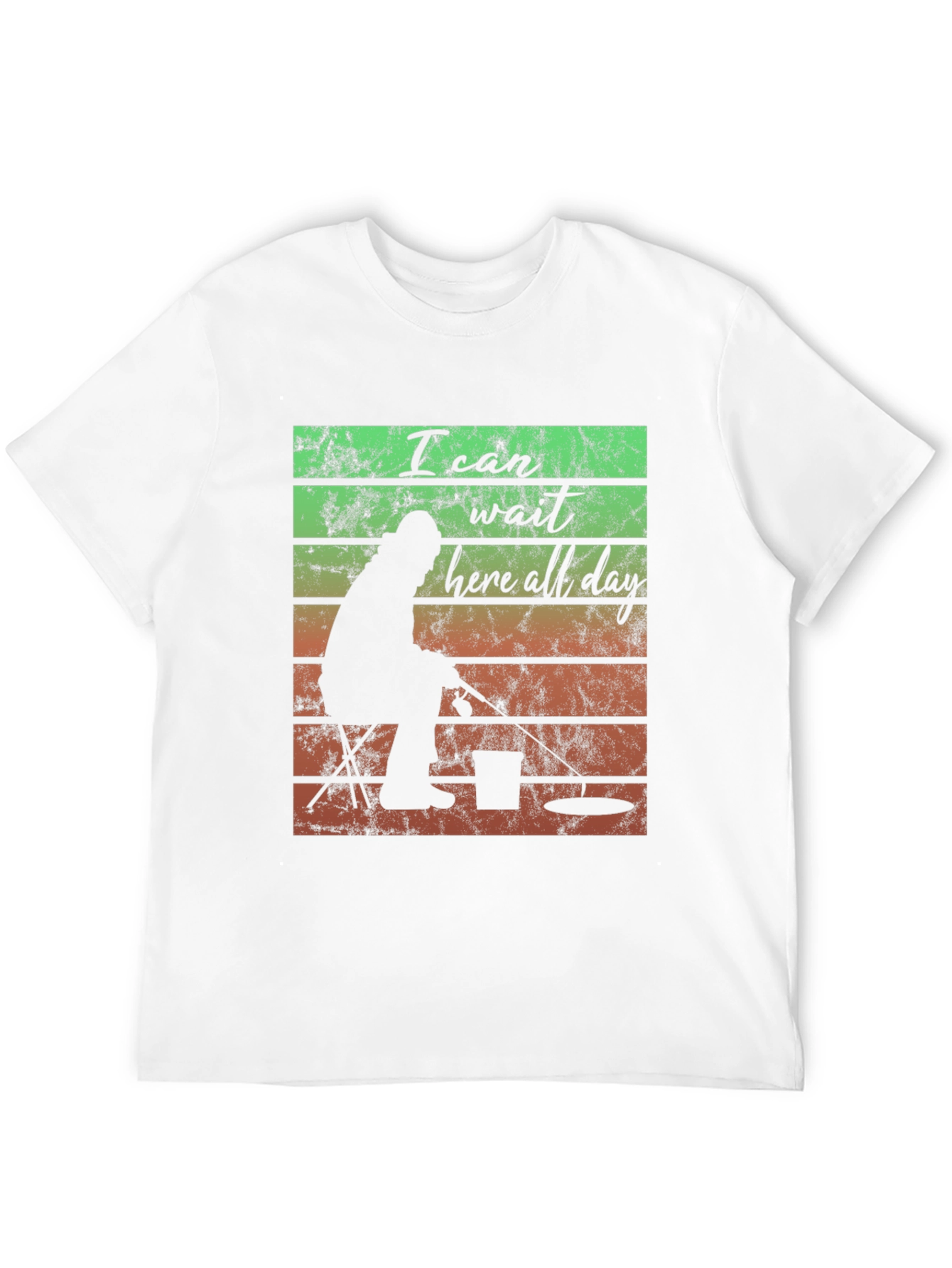 I Can Wait Here All Day Fishing T-Shirt