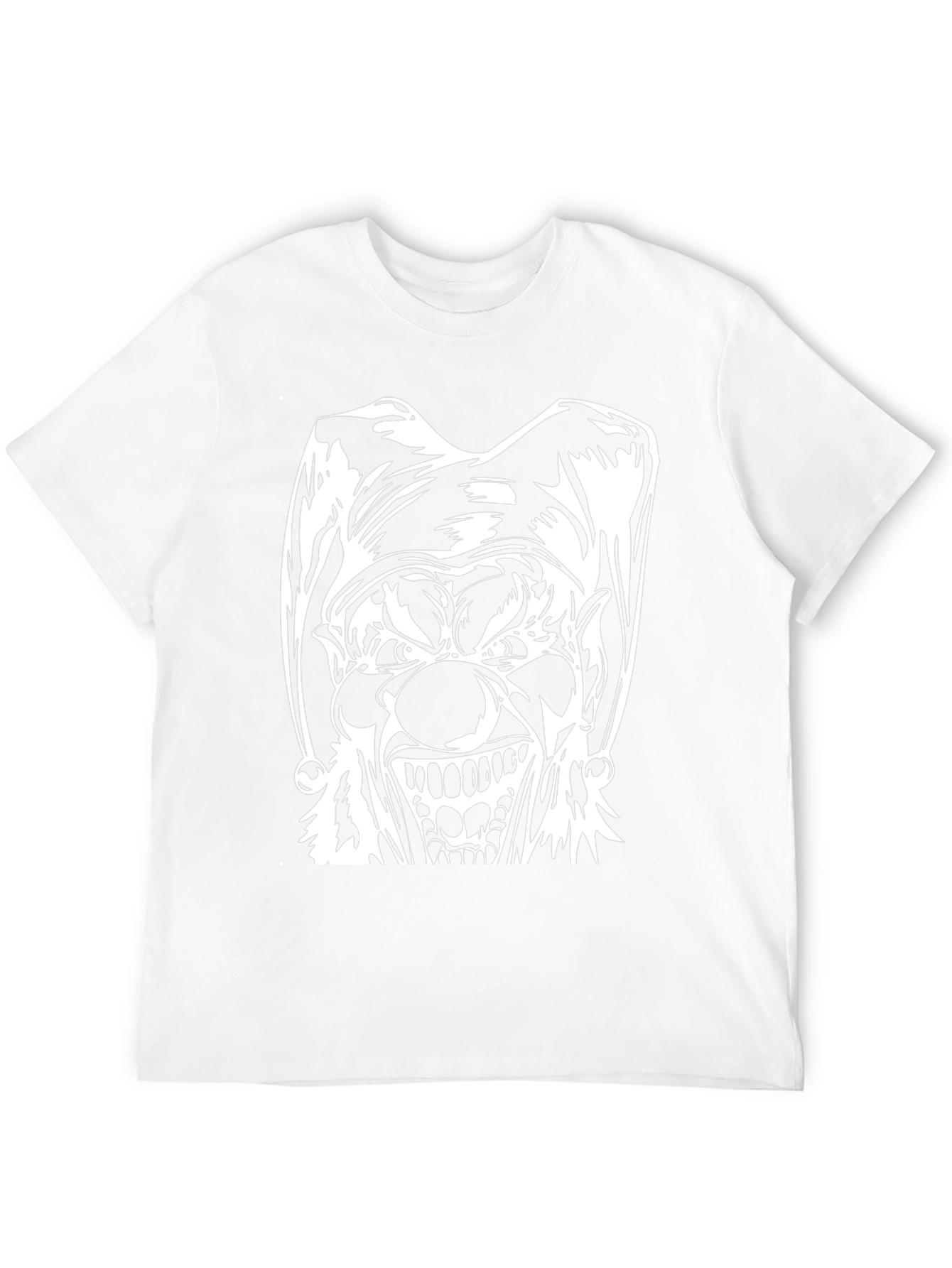 Mens Black T-Shirt with Evil Clown Graphic