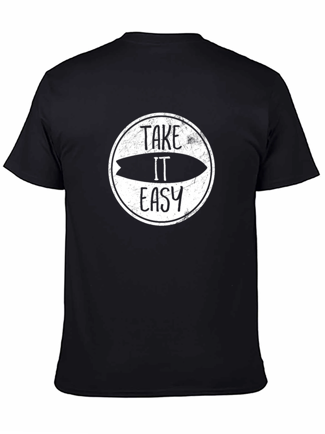 Take It Easy Surfboard Graphic Tee - Black