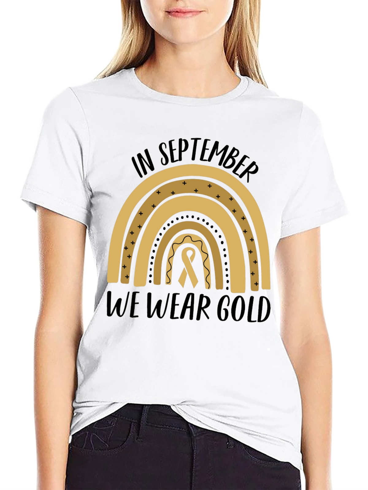 In September We Wear Gold Awareness T-Shirt