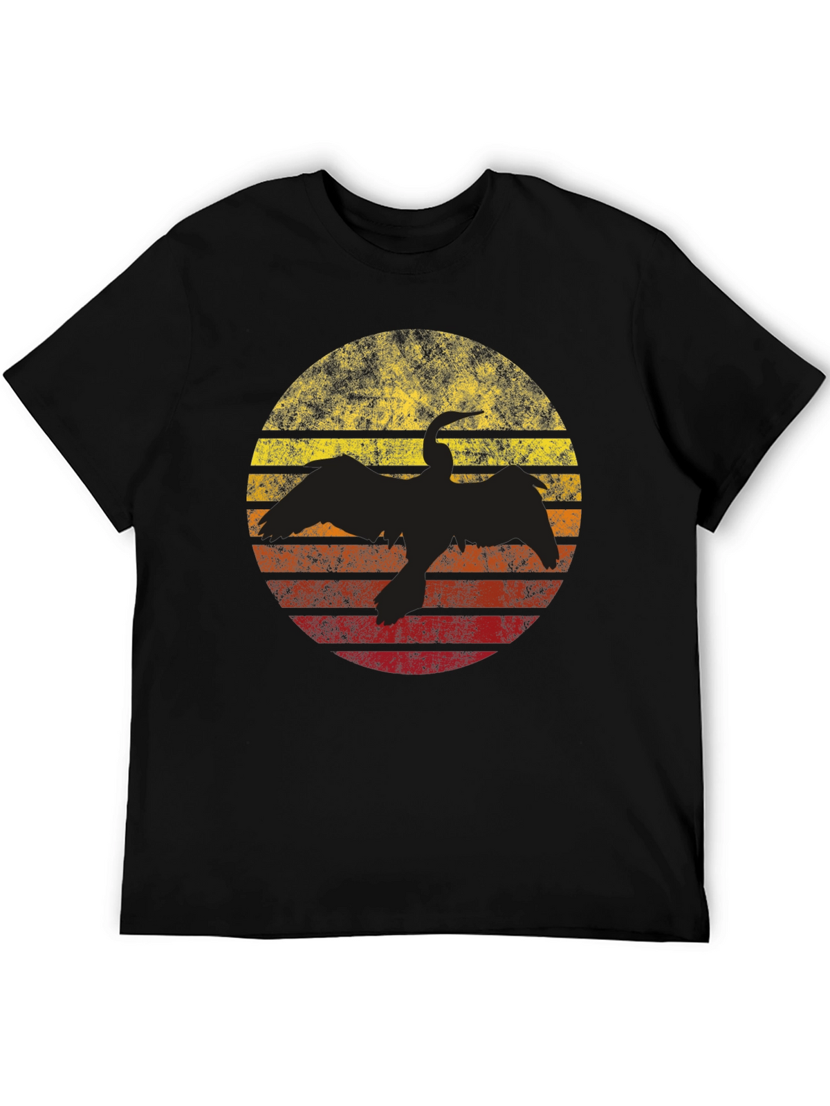 Retro Sunset Bird Silhouette T-Shirt