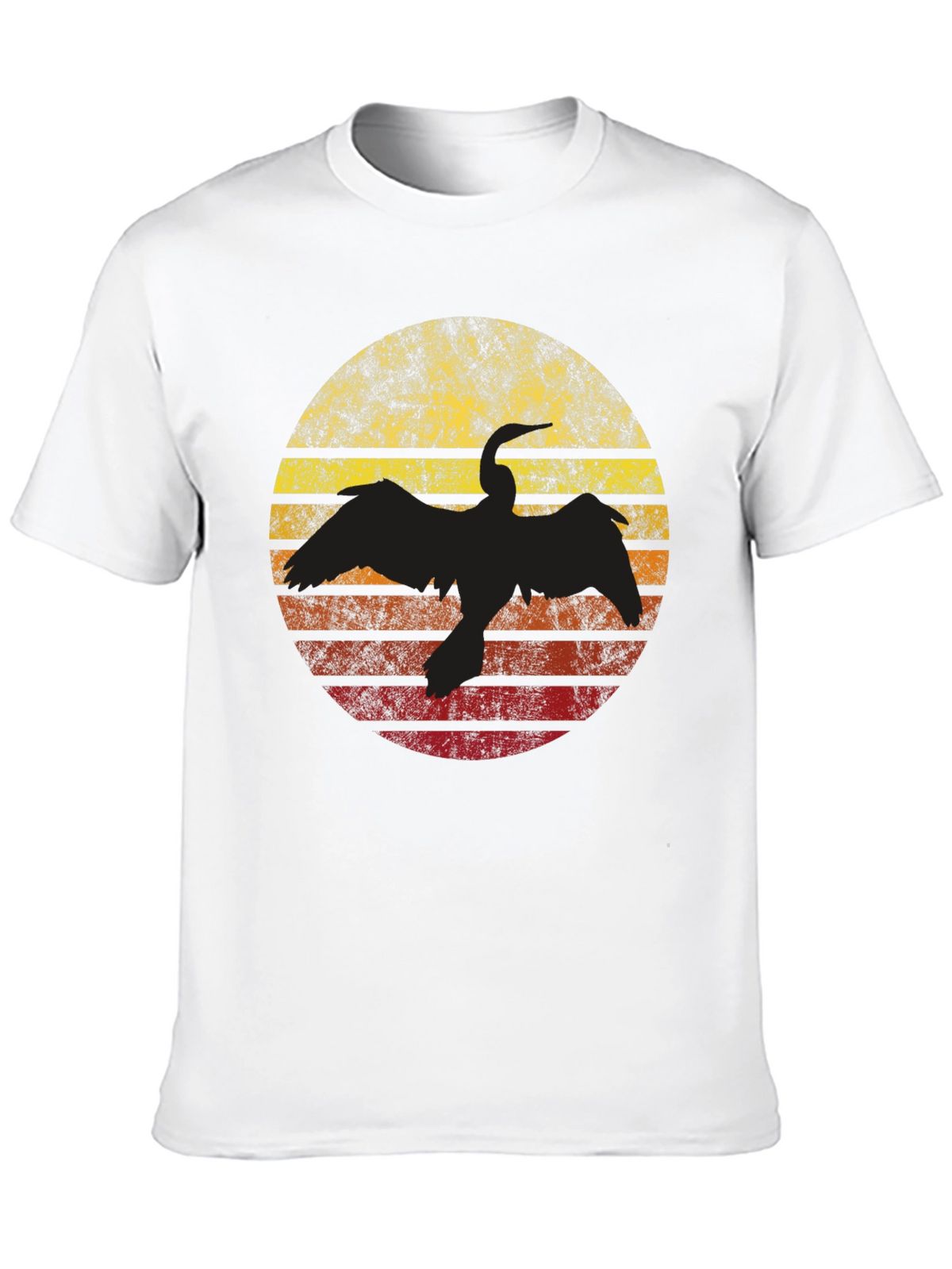 Retro Sunset Bird Silhouette T-Shirt
