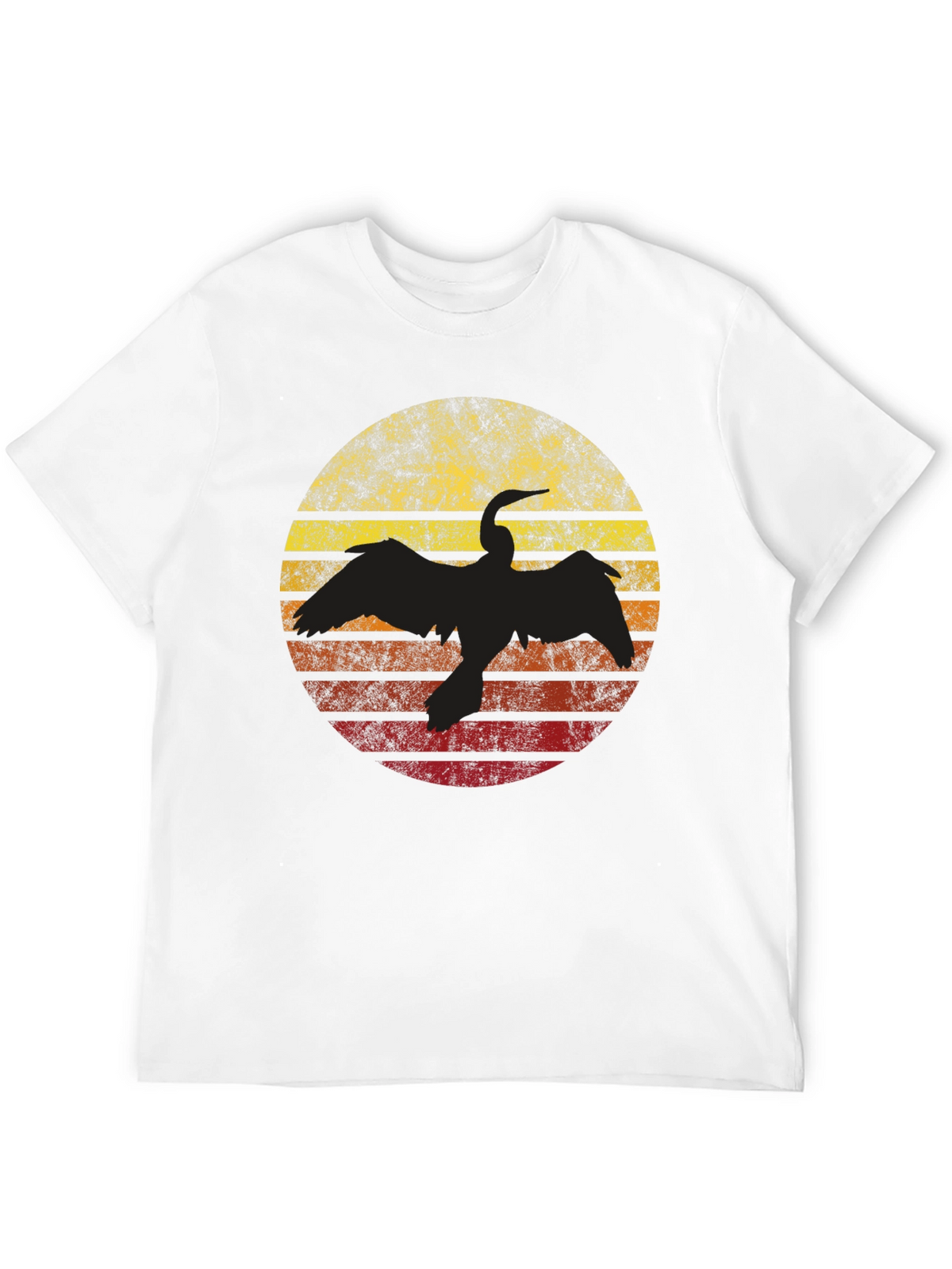 Retro Sunset Bird Silhouette T-Shirt