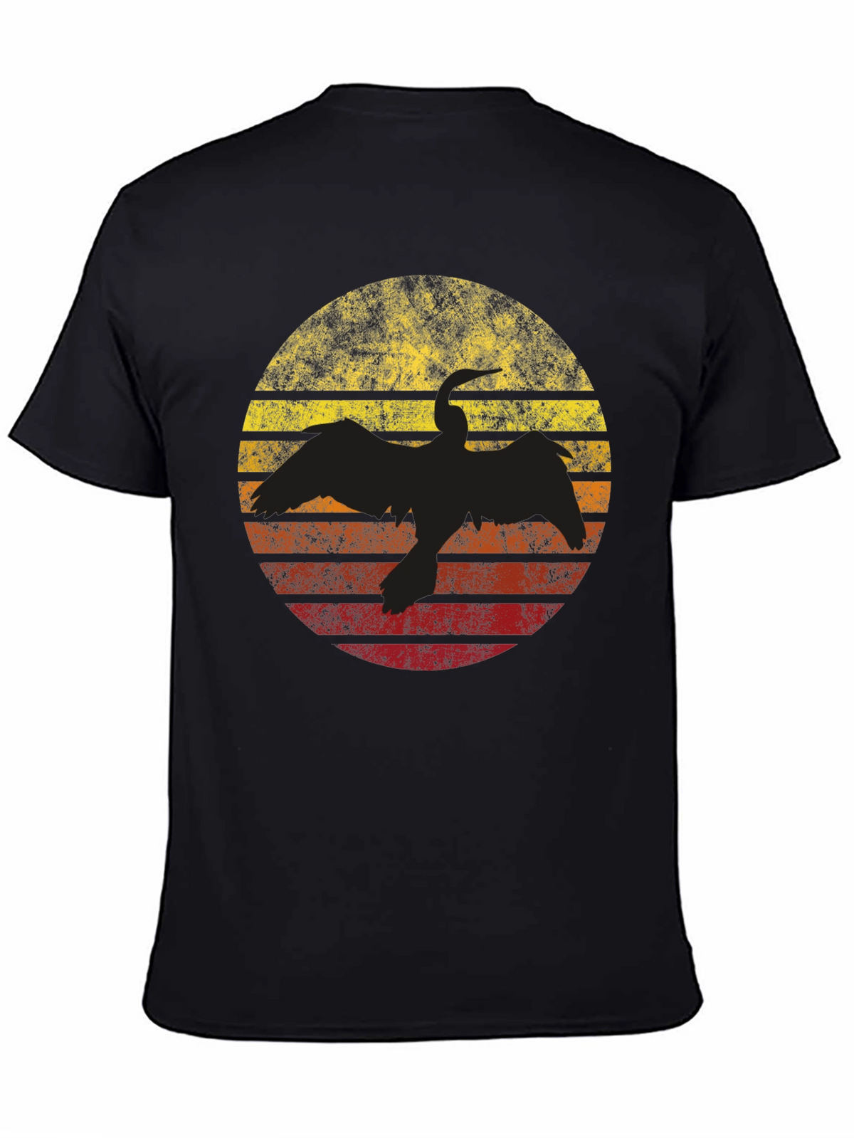 Retro Sunset Bird Silhouette T-Shirt