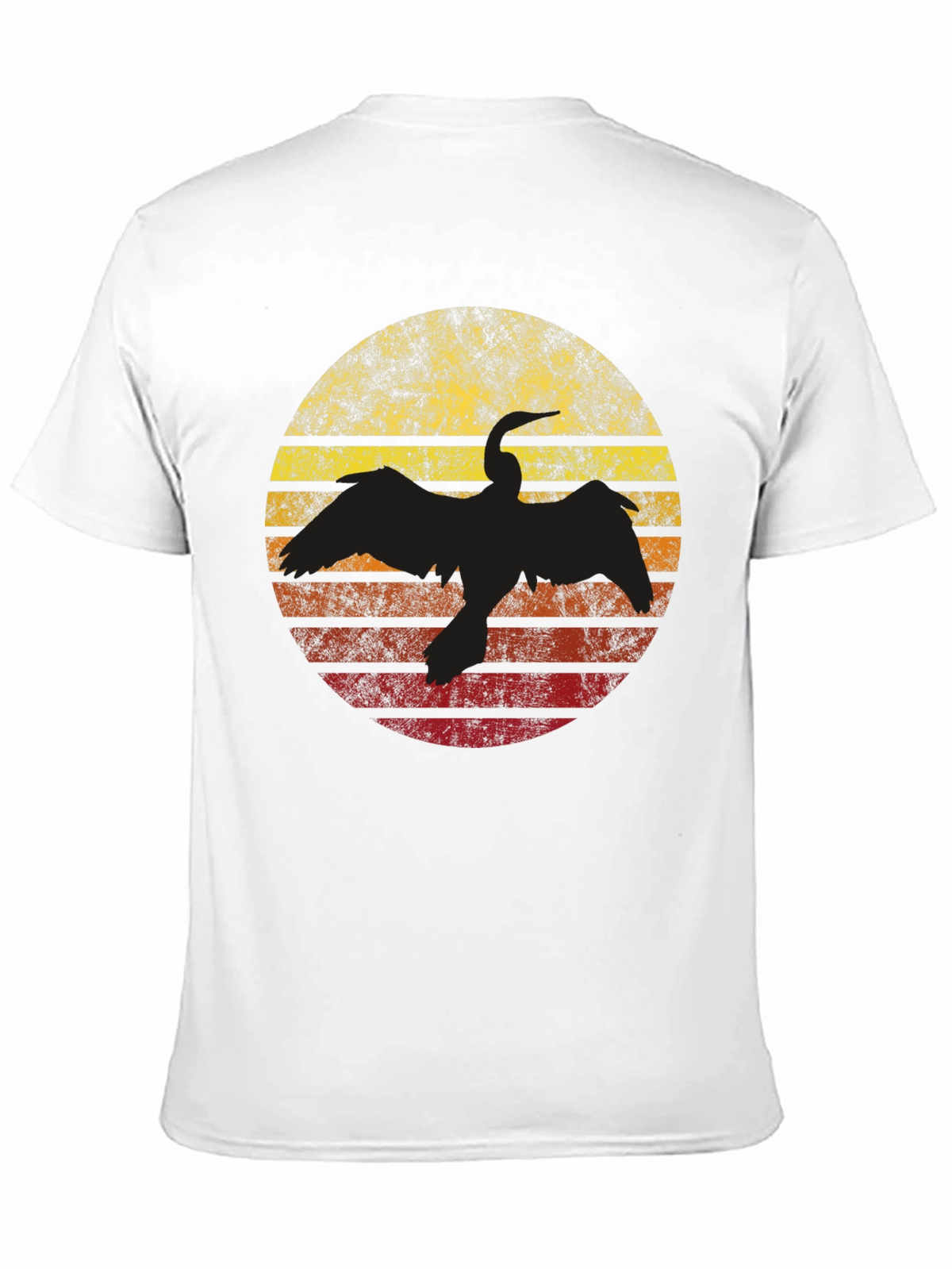 Retro Sunset Bird Silhouette T-Shirt