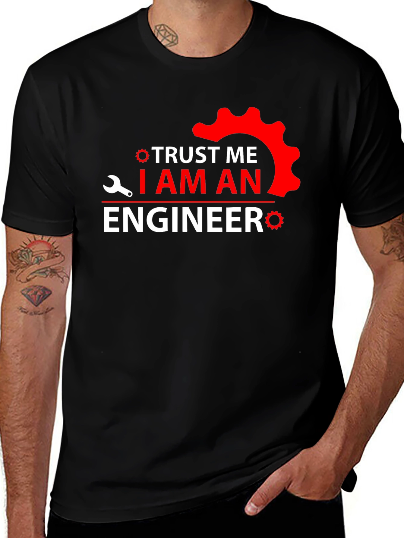 Trust Me I Am An Engineer T-Shirt - Black