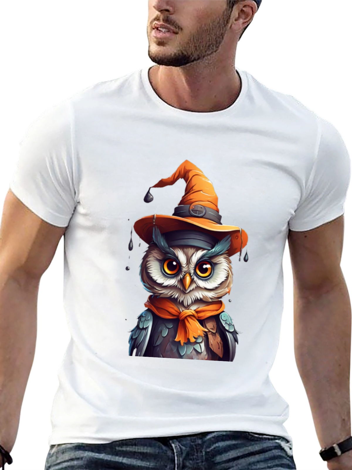 Halloween Owl T-Shirt - Witch Hat