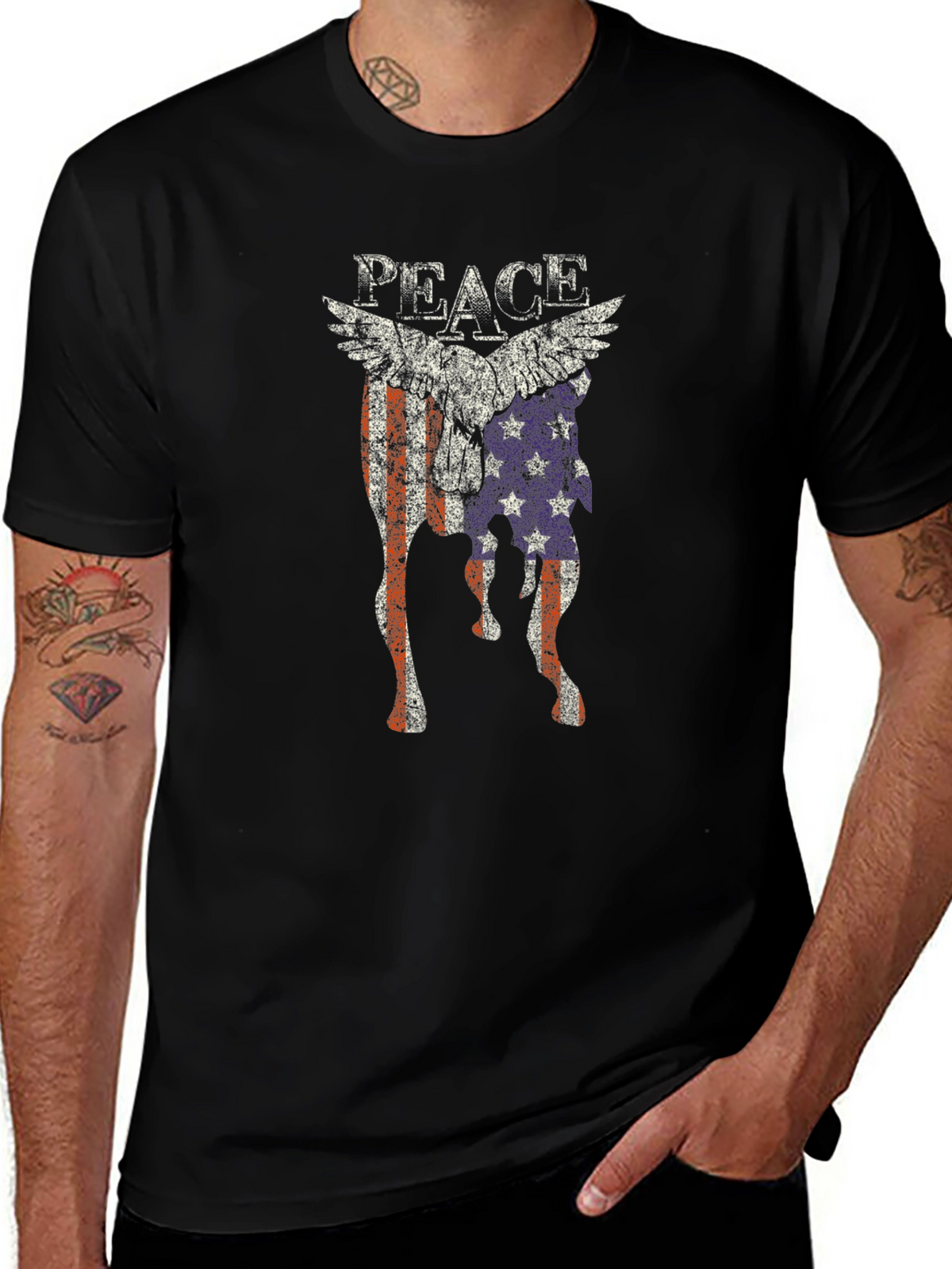 Peace Flag Graphic T-Shirt