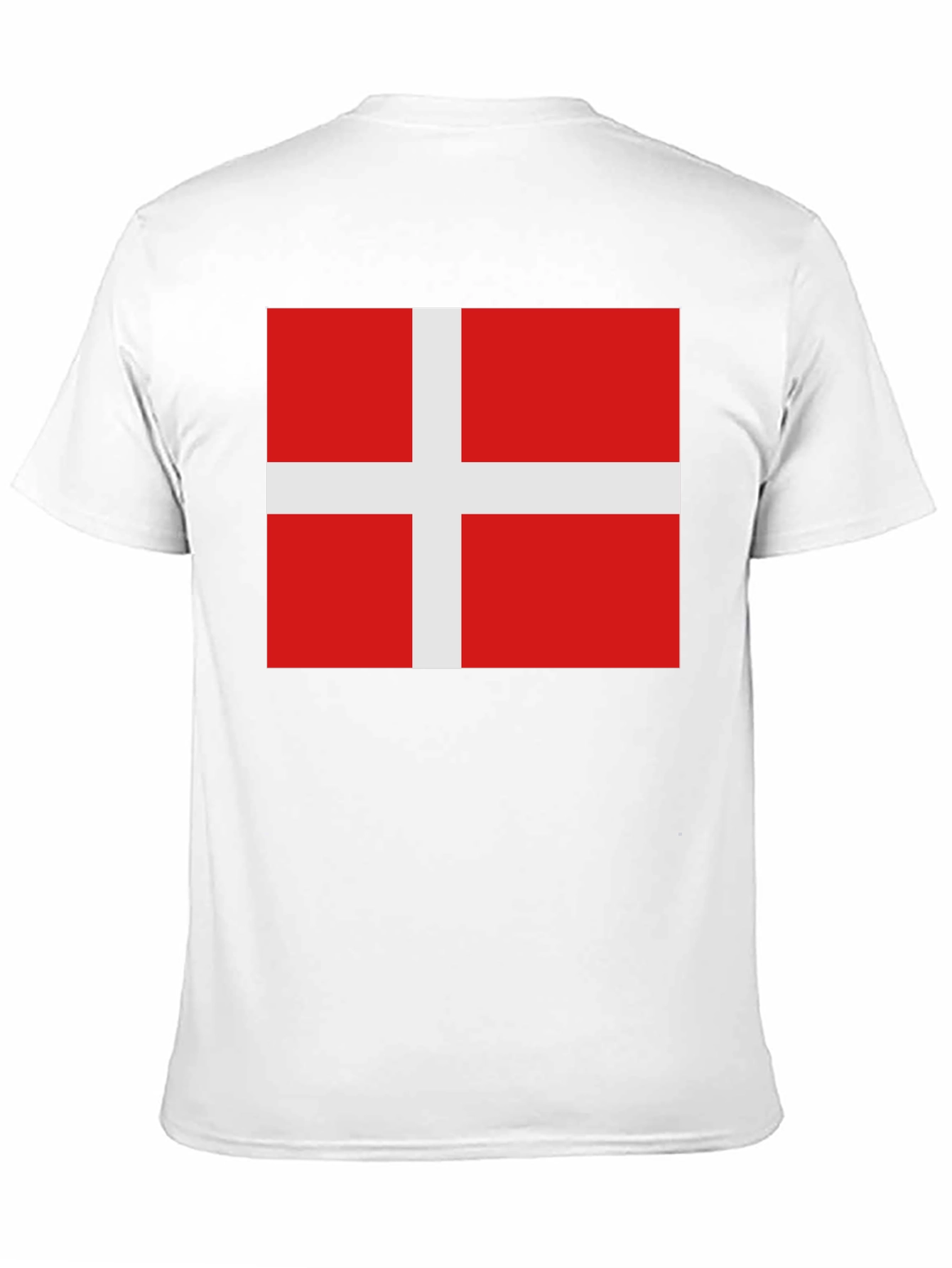 Denmark Flag T-Shirt - Black Cotton Tee