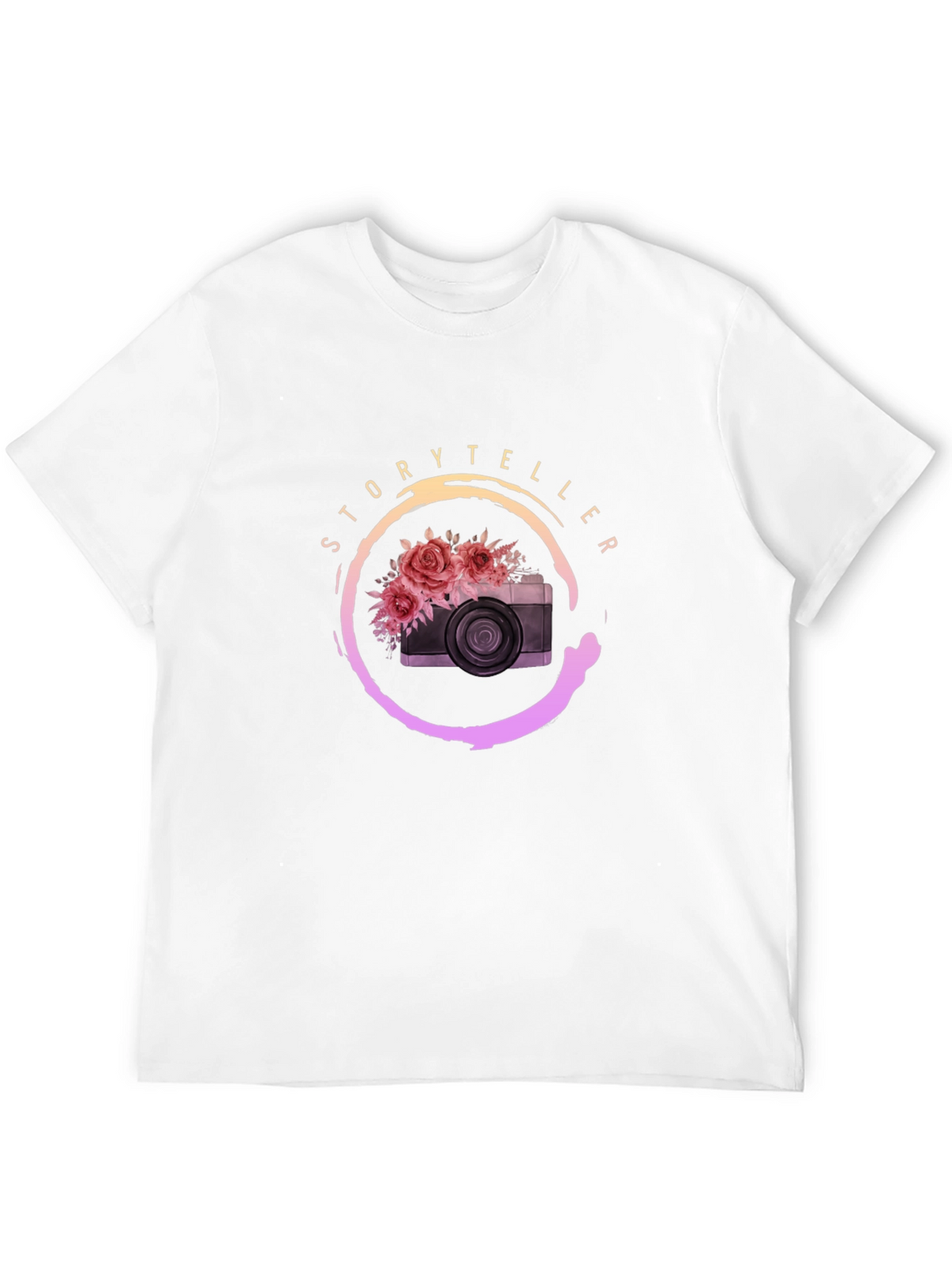 Storyteller Camera Floral Graphic Tee - Black