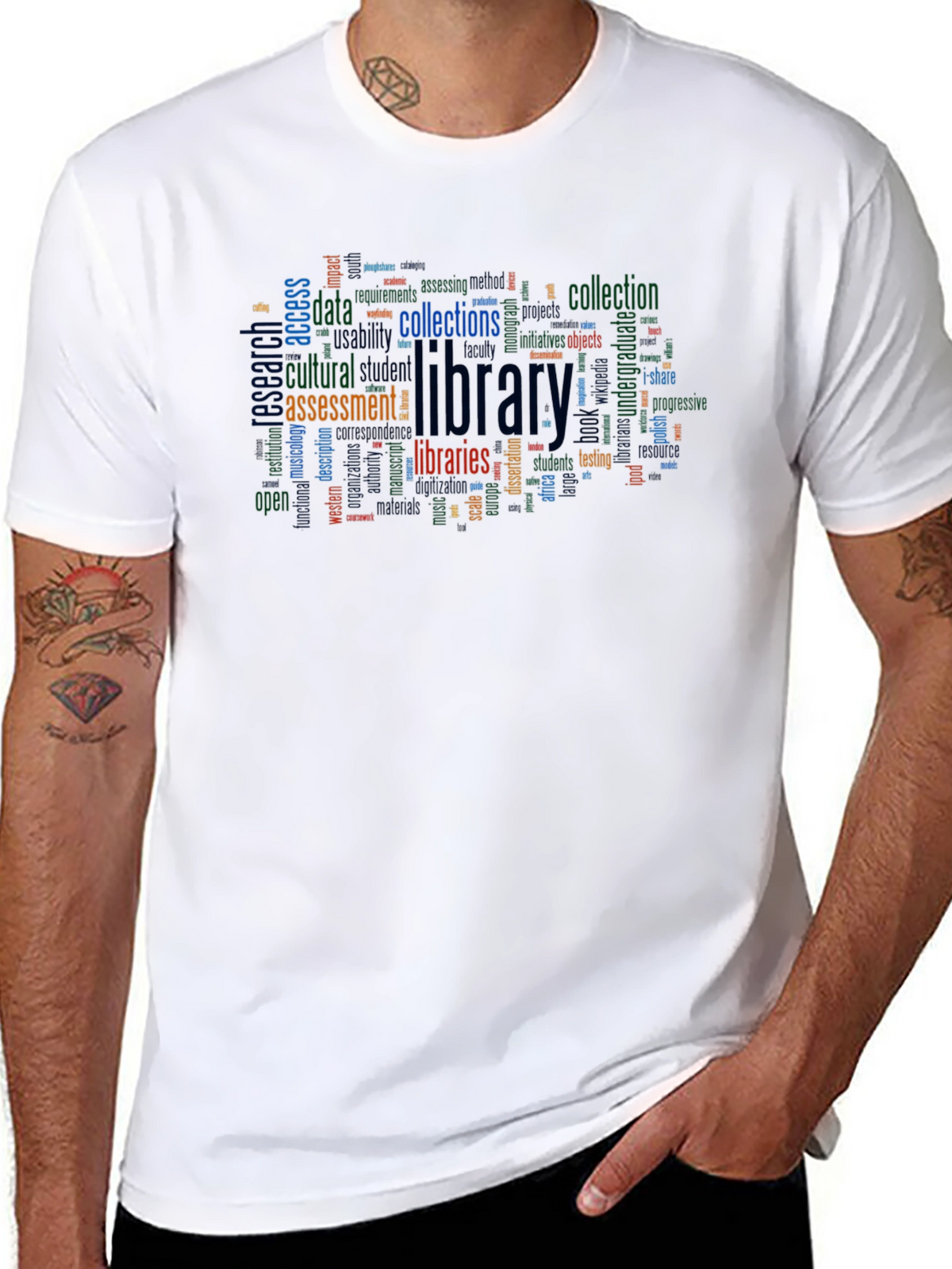 Library Word Cloud T-Shirt