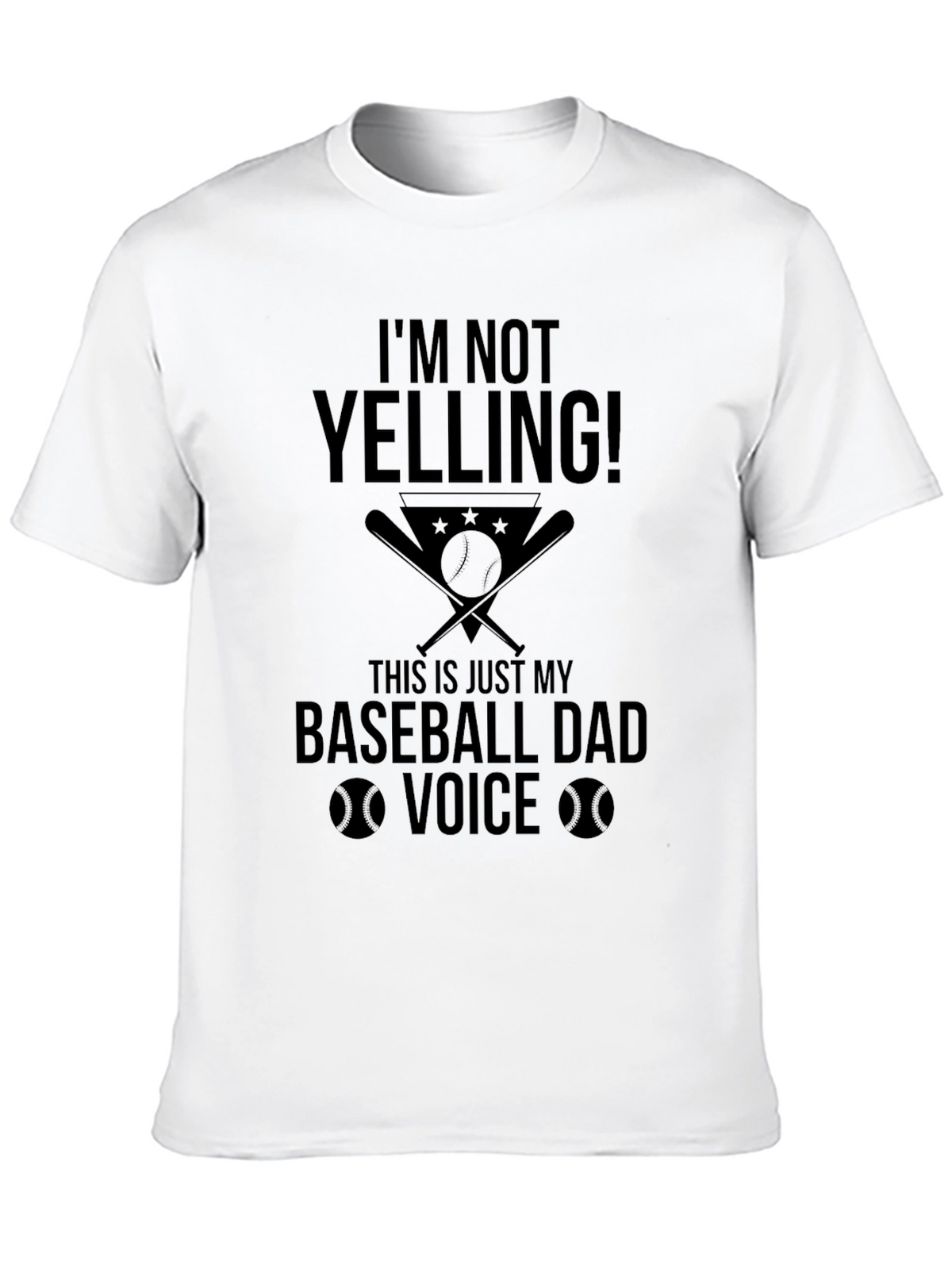 Baseball Dad Voice T-Shirt - Funny Mens Tee