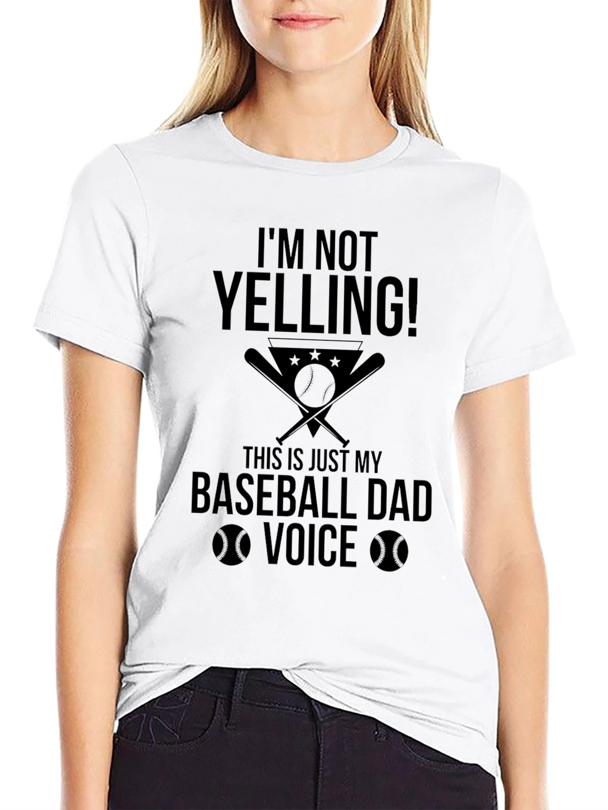 Baseball Dad Voice T-Shirt - Funny Mens Tee