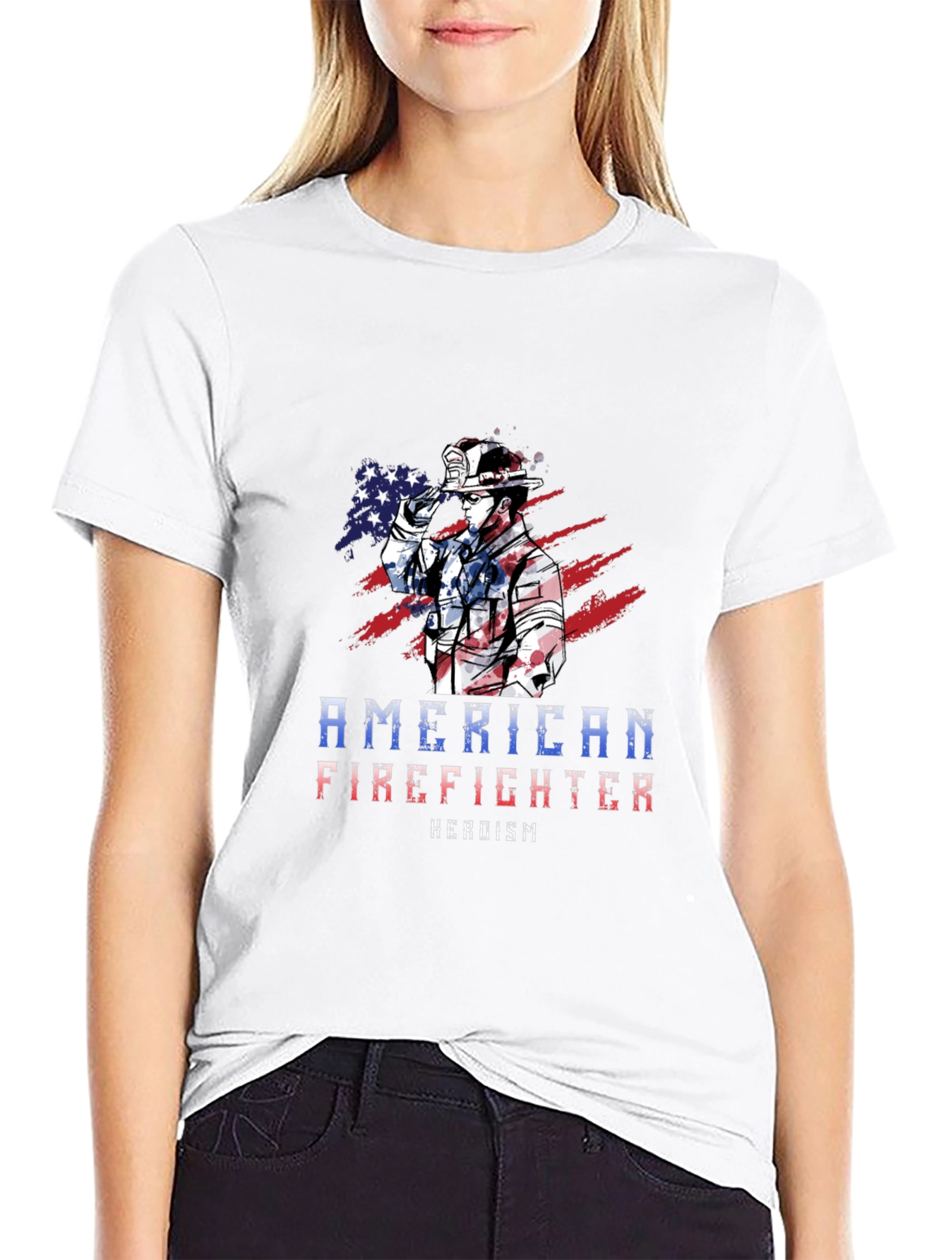 American Firefighter T-Shirt - Heroism Design