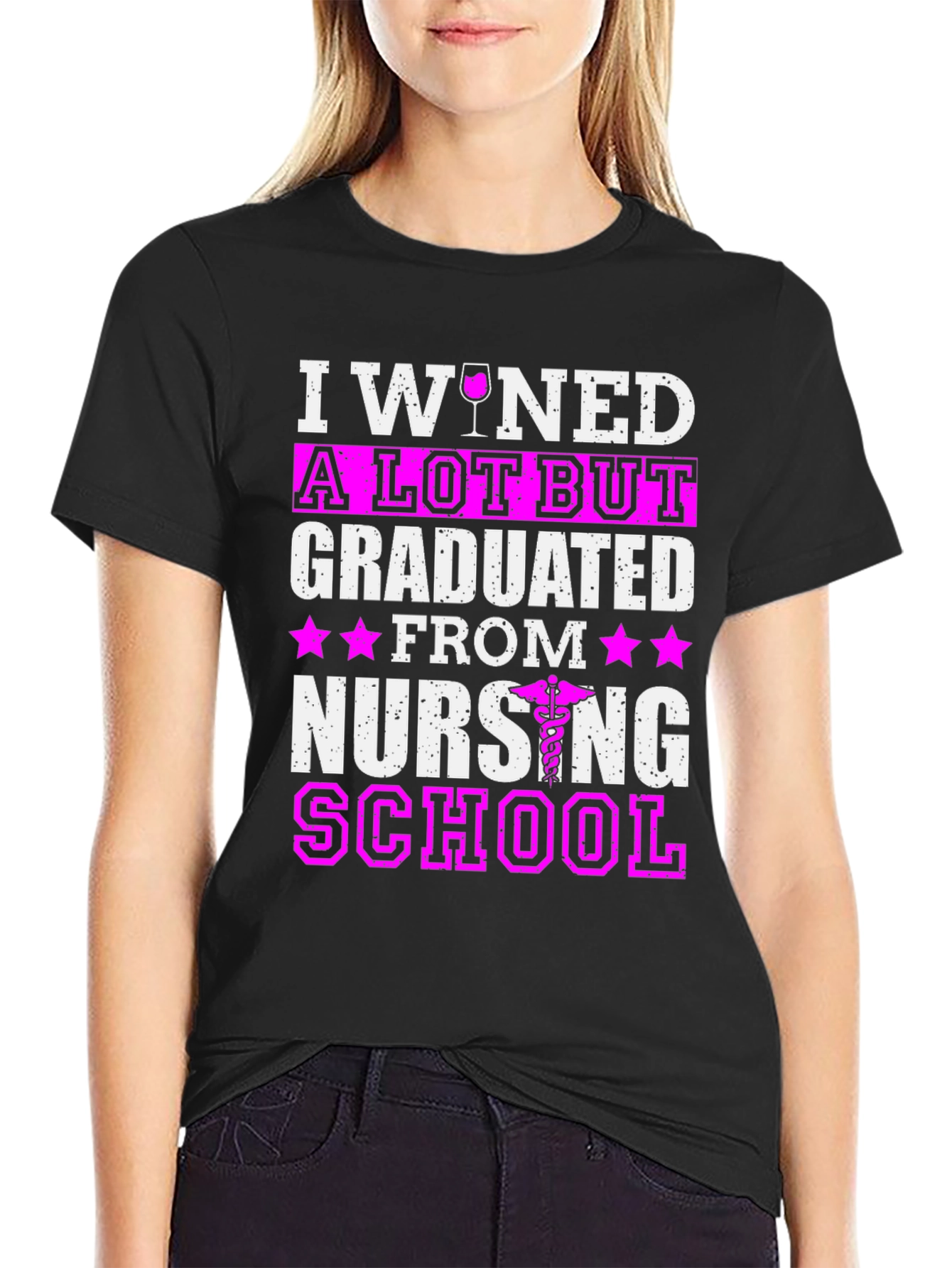 I Wined A Lot But Graduated Nursing School T-Shirt
