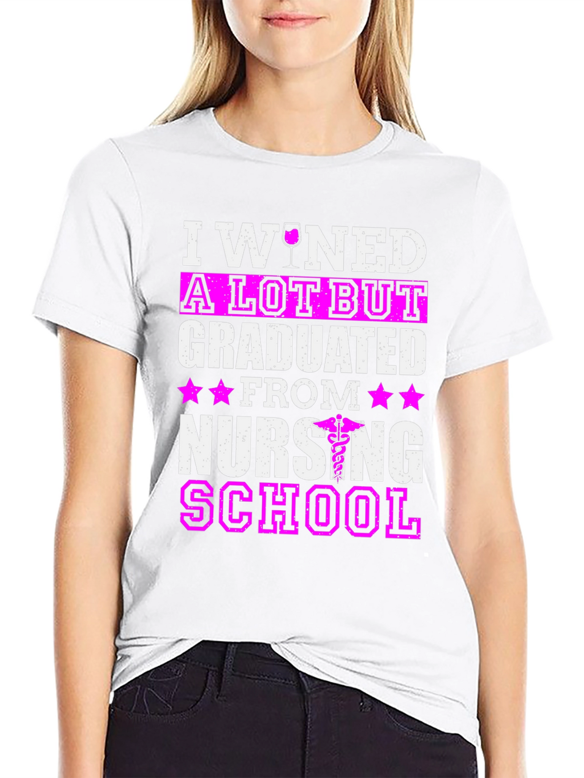 I Wined A Lot But Graduated Nursing School T-Shirt