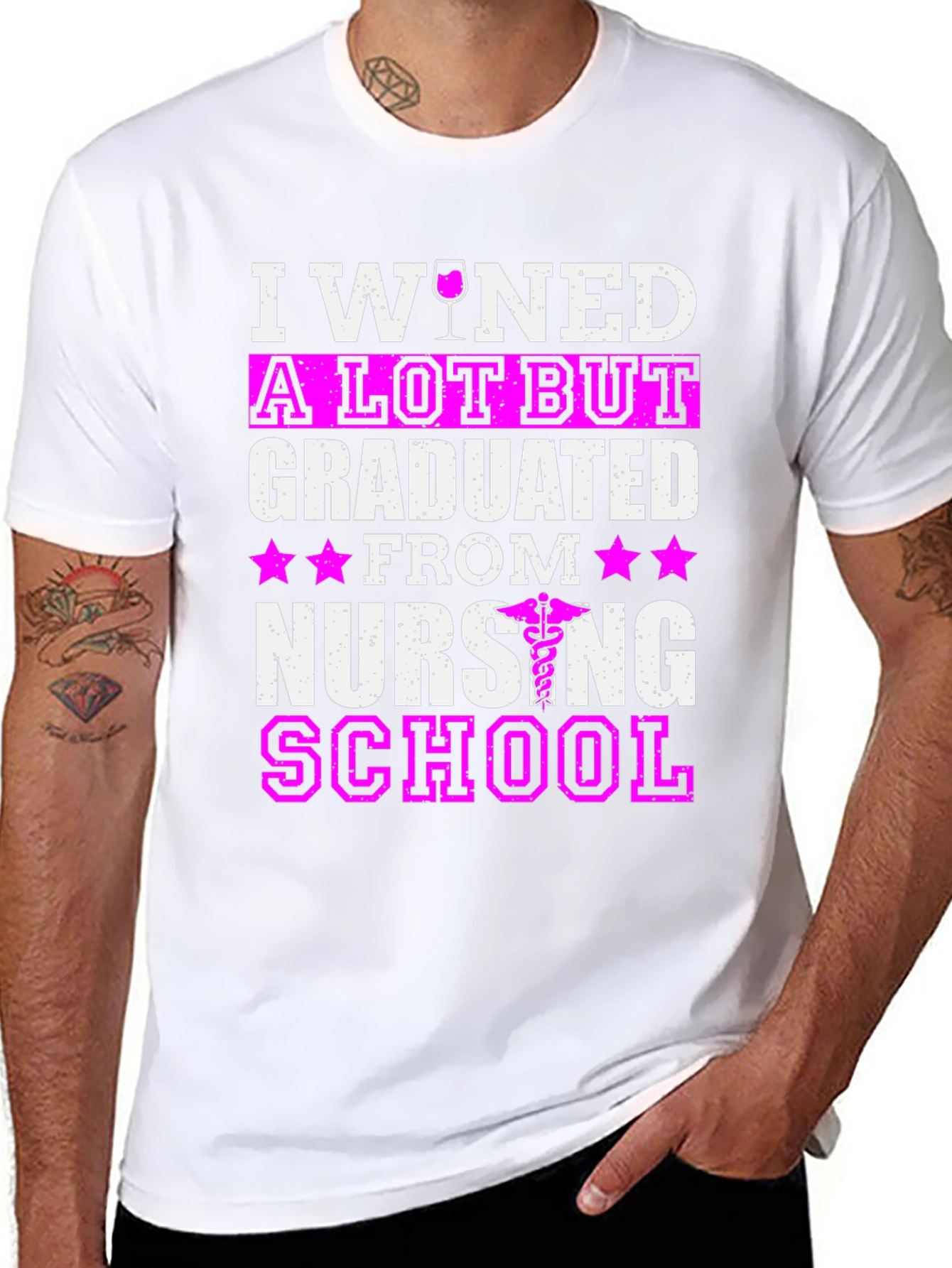 I Wined A Lot But Graduated Nursing School T-Shirt