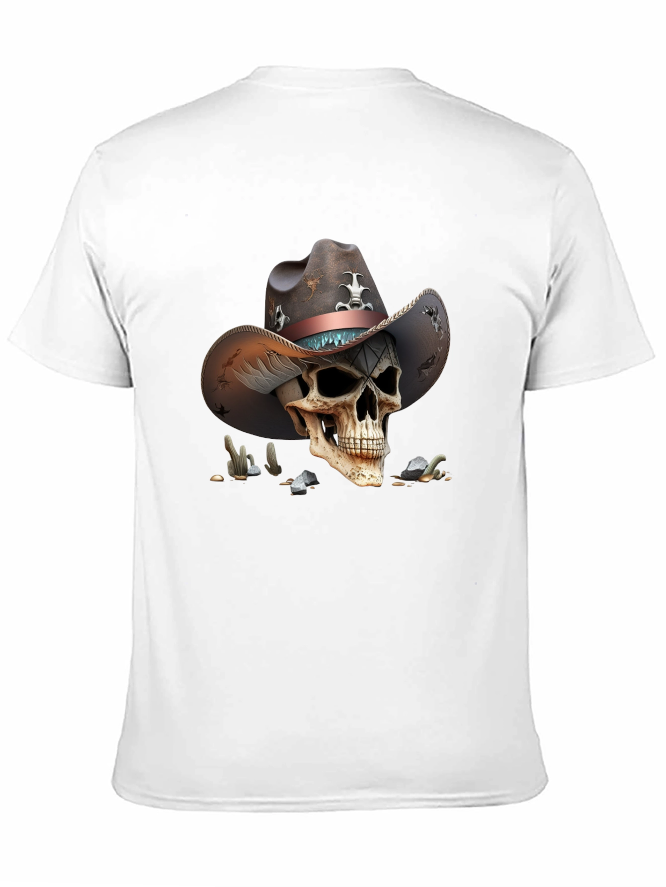 Skull Cowboy Graphic Tee - Unique Western Style