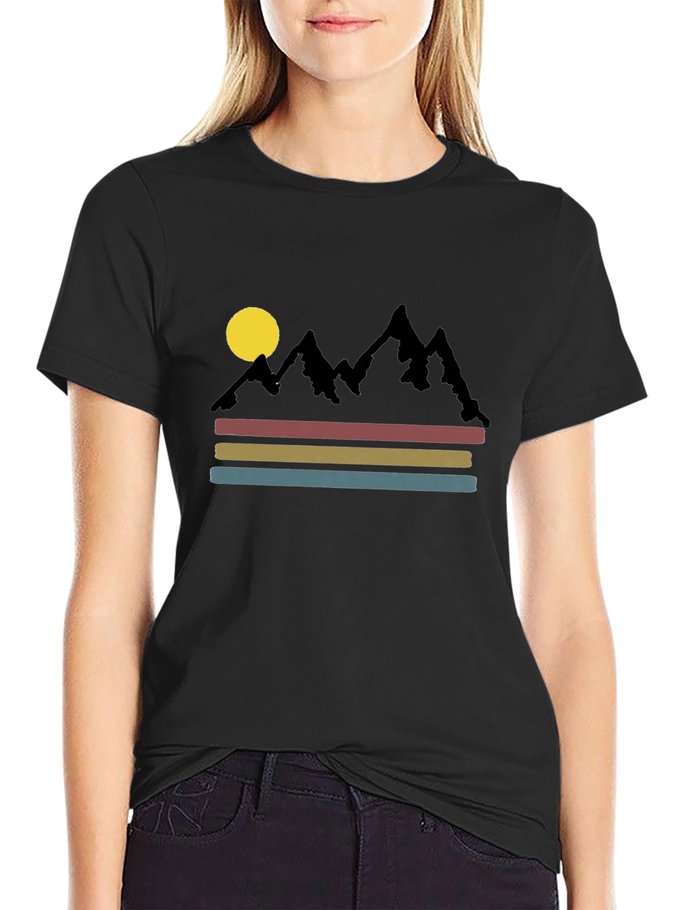 Retro Mountain Scene Graphic Tee