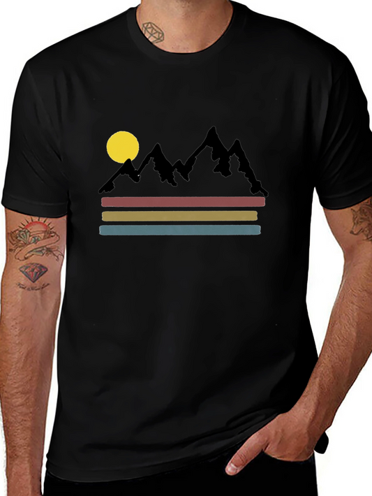 Retro Mountain Scene Graphic Tee