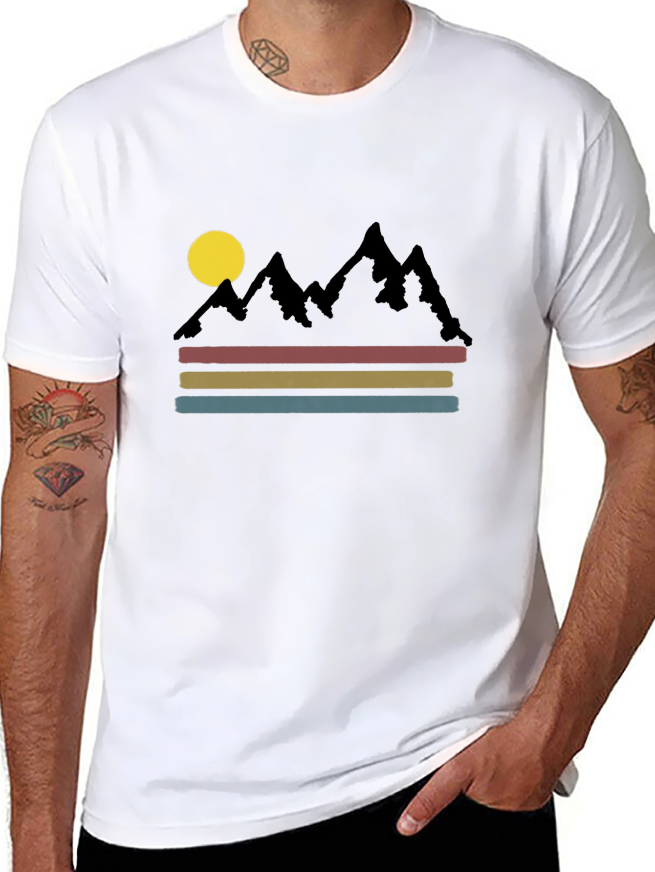 Retro Mountain Scene Graphic Tee