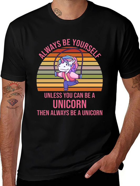 Always Be Yourself Unicorn Graphic T-Shirt