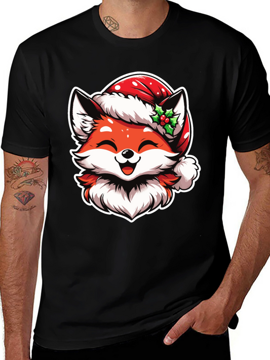 Festive Fox Tee: Christmas Holiday Graphic Shirt