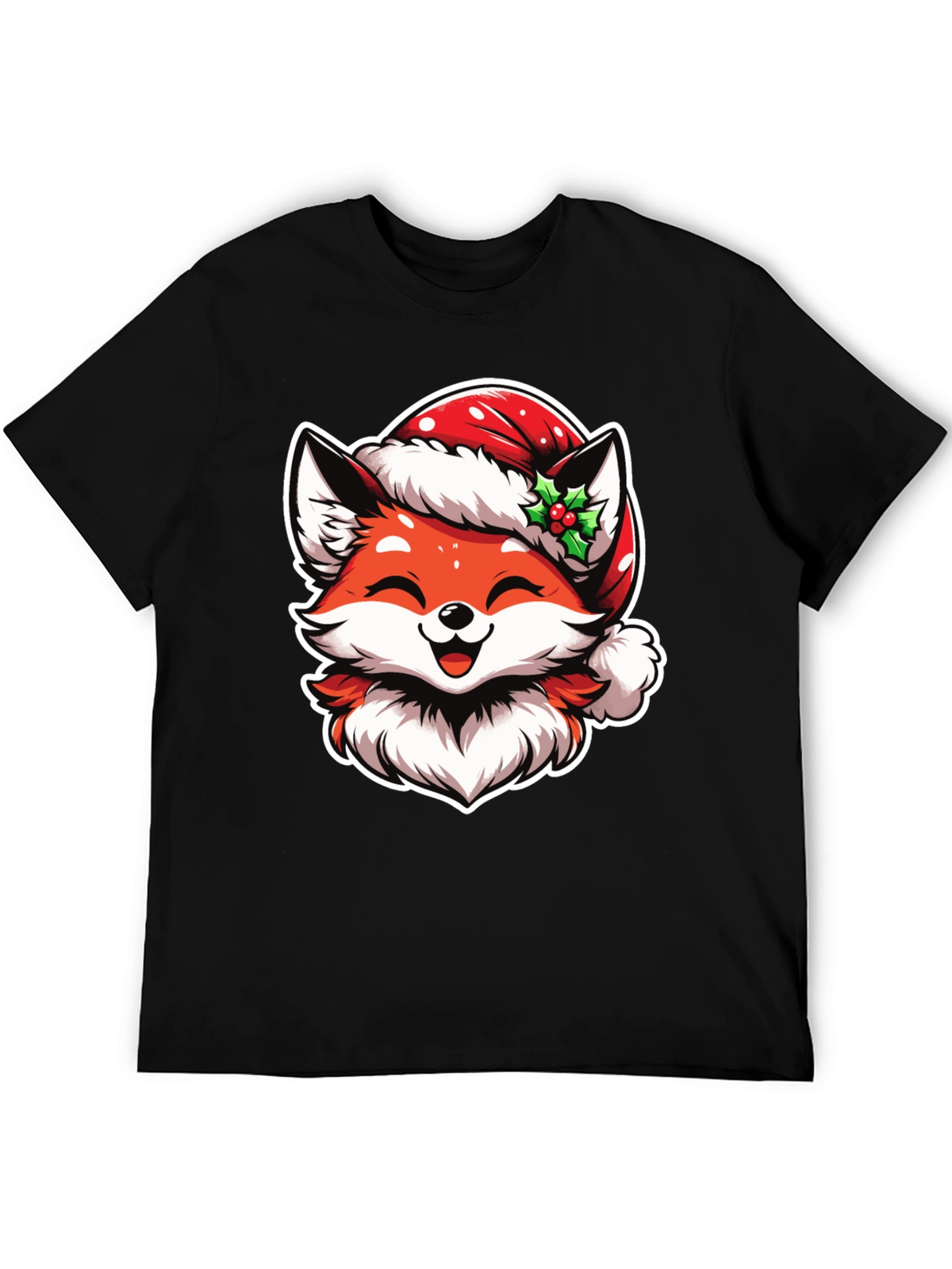Festive Fox Tee: Christmas Holiday Graphic Shirt