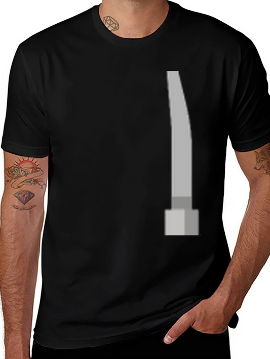 Modern Grey Pillar Design Black T-Shirt