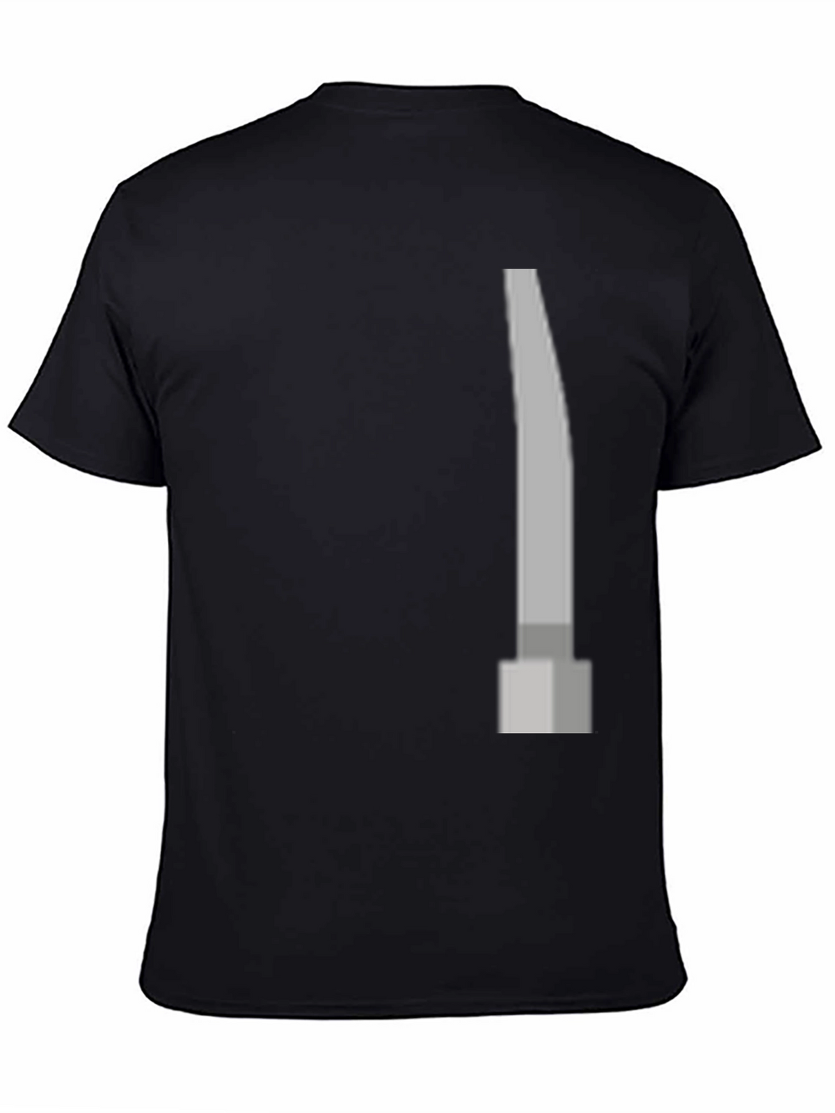 Modern Grey Pillar Design Black T-Shirt