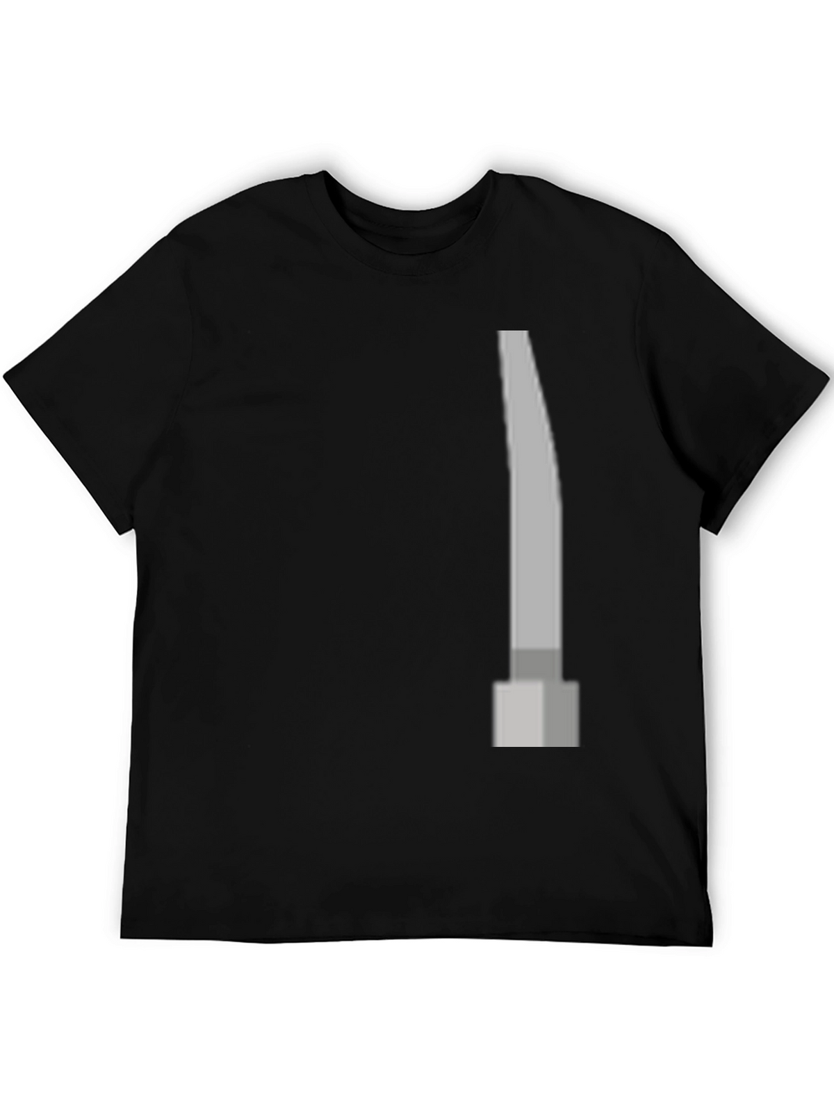 Modern Grey Pillar Design Black T-Shirt