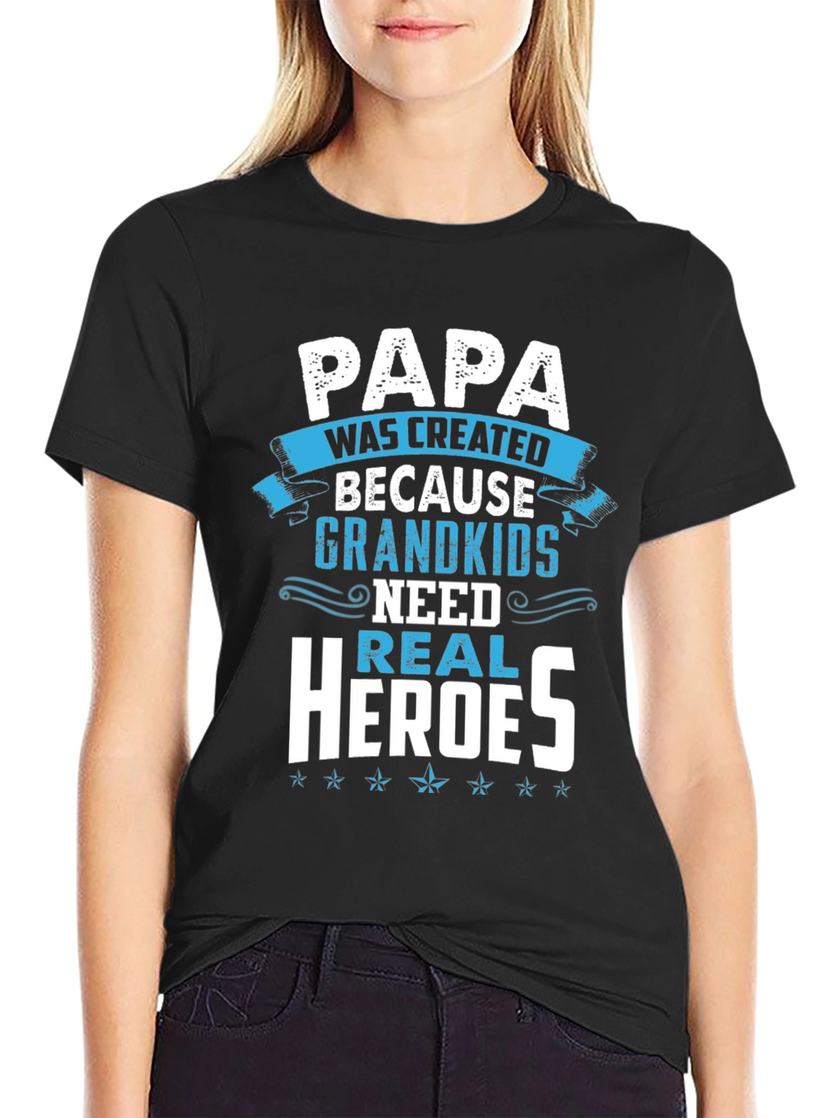 Papa Real Heroes T-Shirt - Grandkids Love