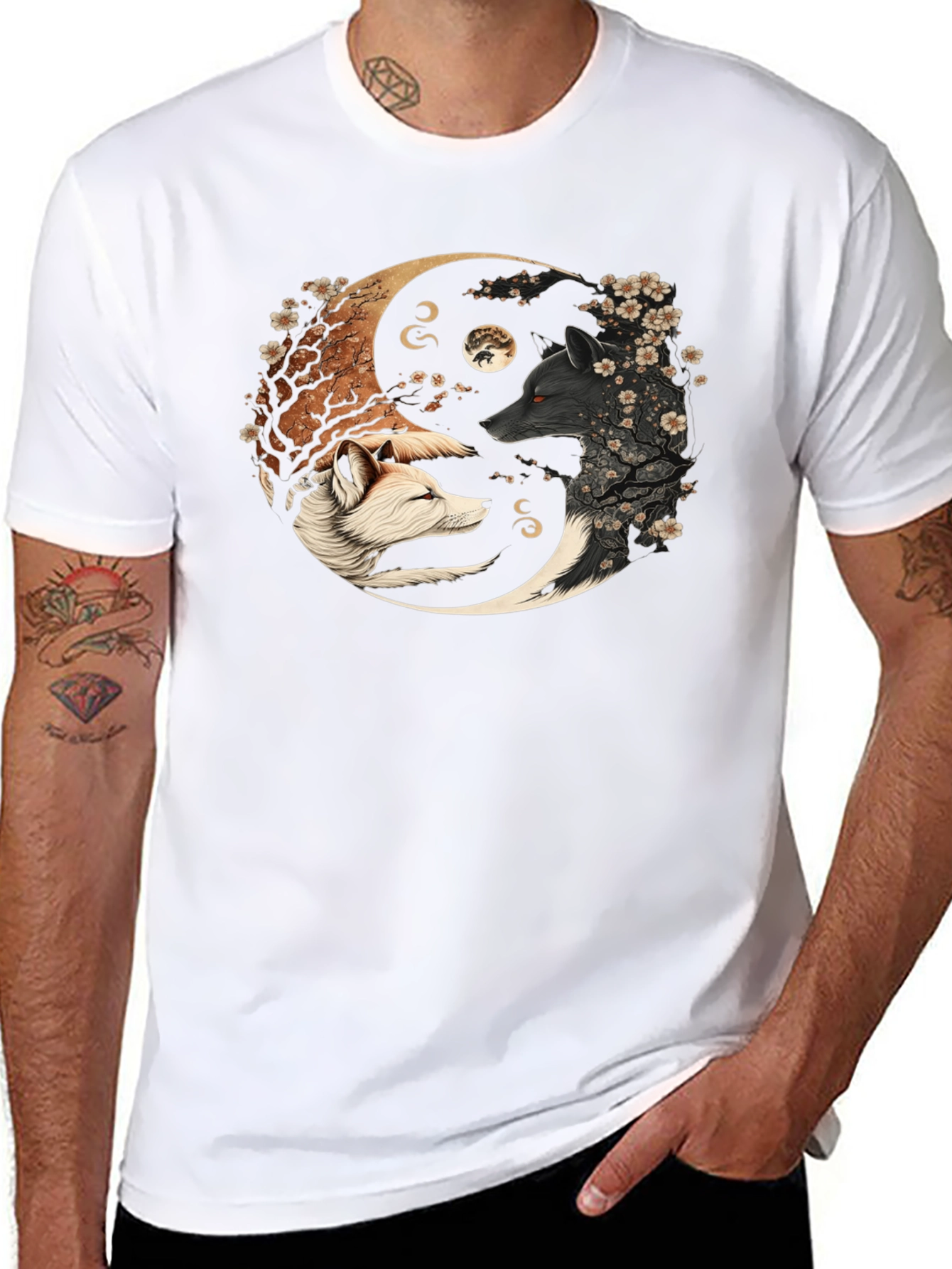 Yin Yang Wolves Graphic Tee